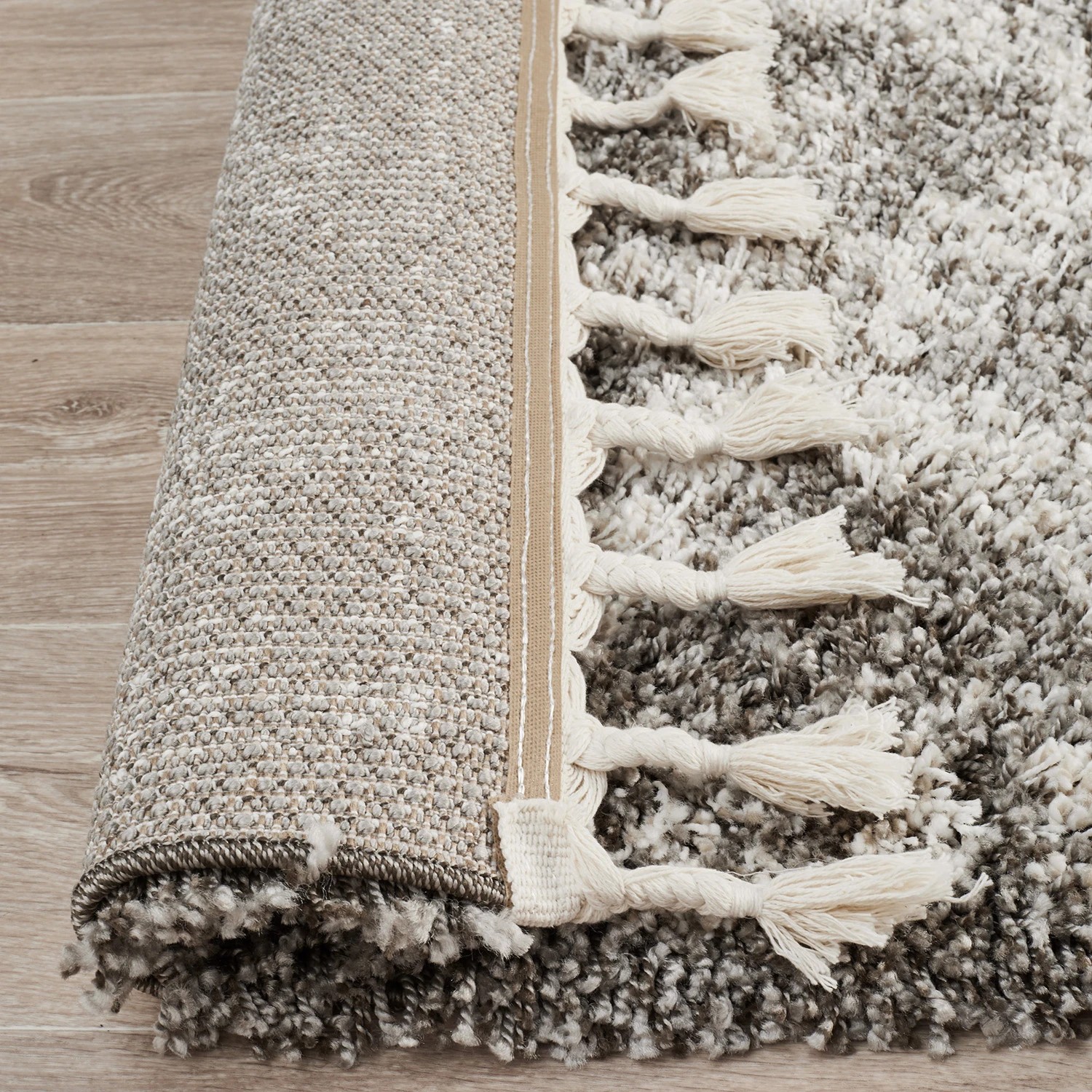 7 Common Ground Rugs Amber 33 400x80cm - Large Runner Power Loomed Shag Rug - Silver, 7 of 7