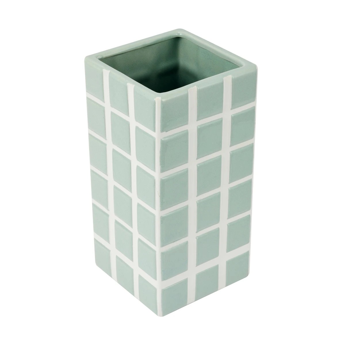 1 Sage Tile Vase, 1 of 4