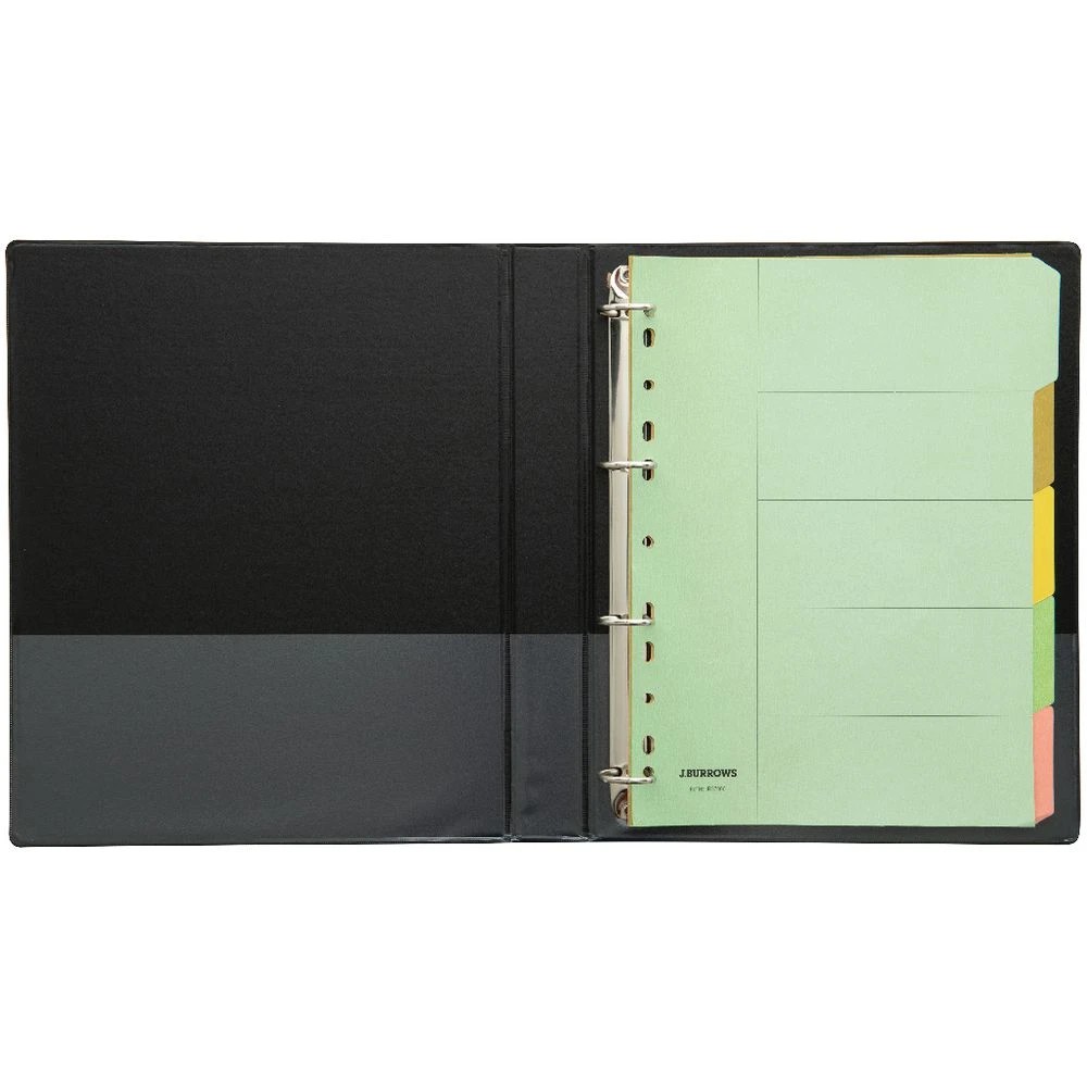 5 J.Burrows Insert Binder A4 4 D-Ring 25mm Black, 5 of 6