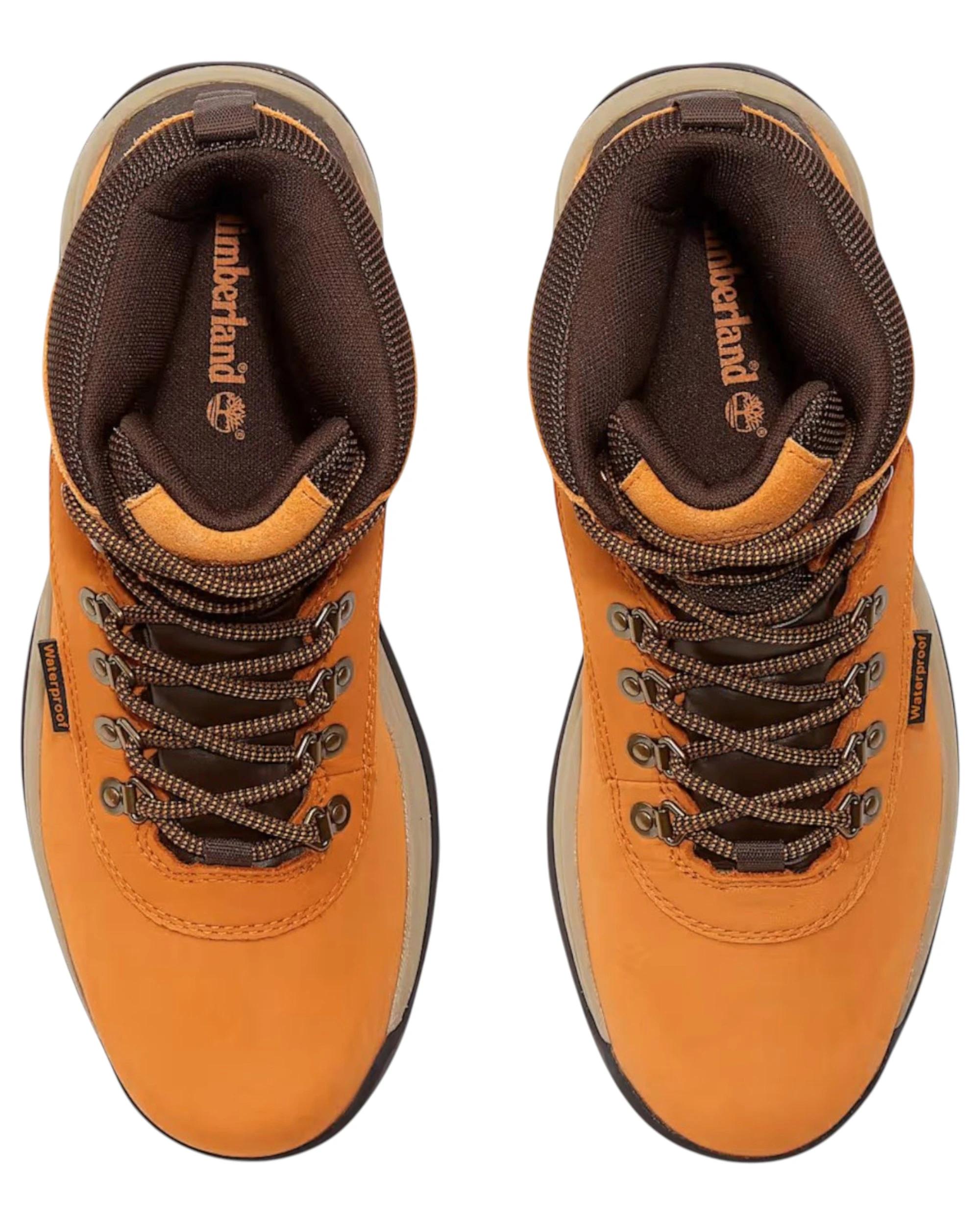 6 Timberland Mens White Ledge Wheat Nubuck Waterproof Mid Hiker Boots Wheat Nubuck, 6 of 7