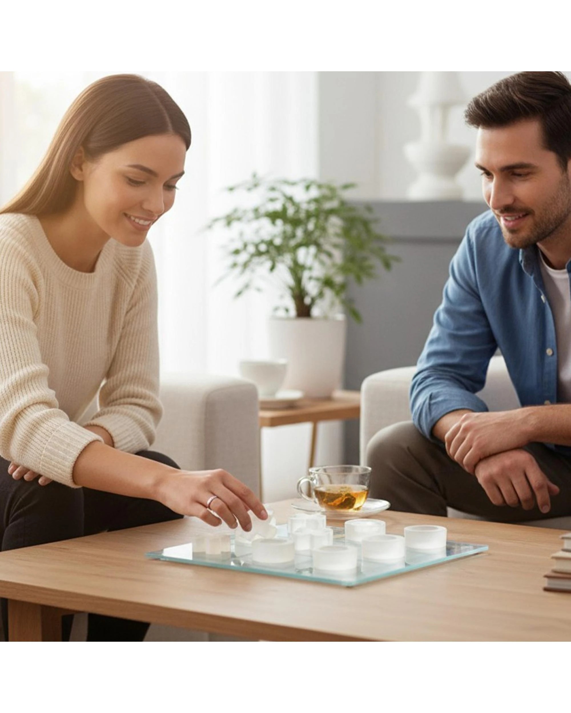 8 Karson Glass Tactics 28cm Classic Glass Tic-Tac-Toe Board, 8 of 8