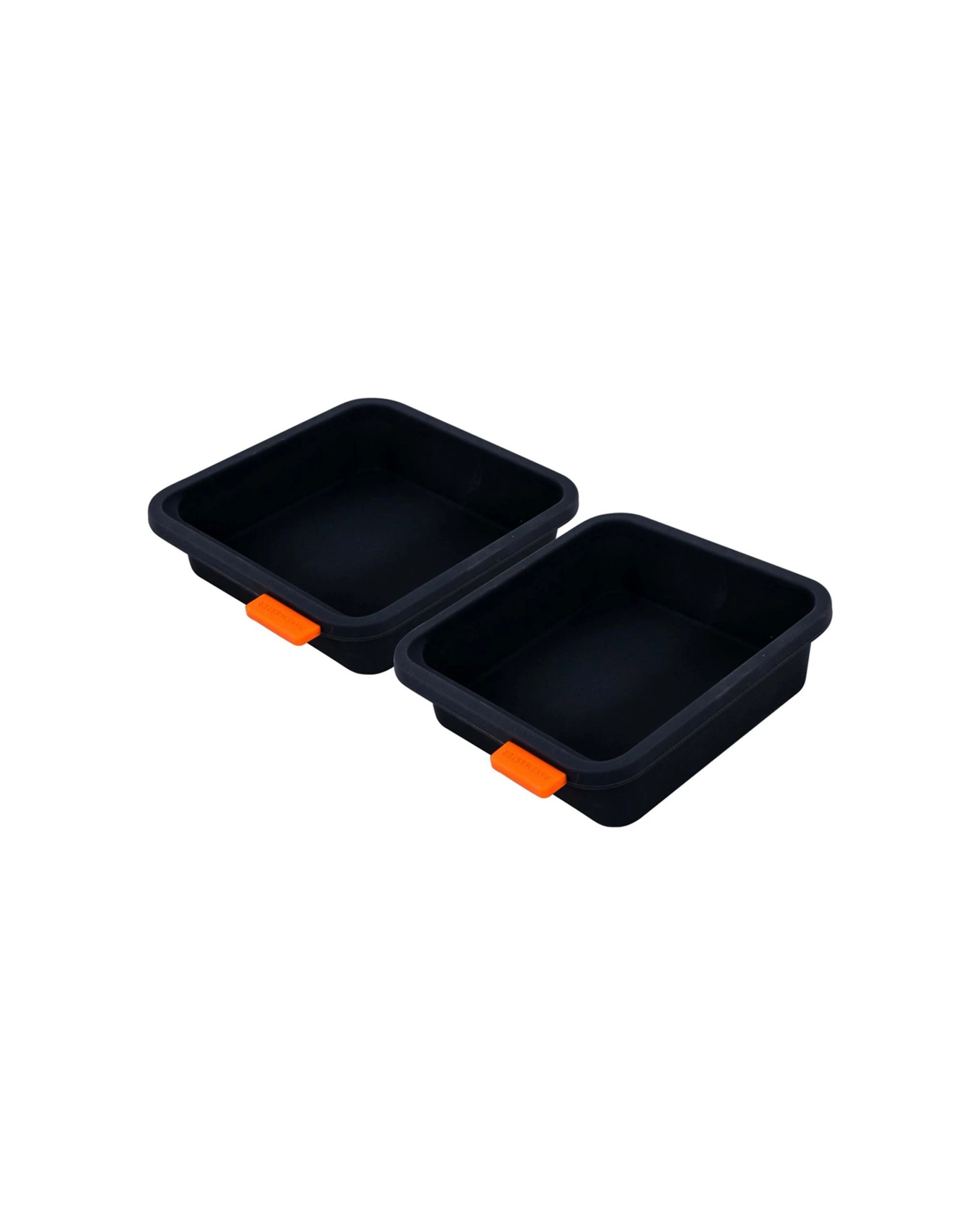 1 Bakemaster 2PK Silicone Divider Tray Set Square Food Grade Flexible Baking - Black, 1 of 1