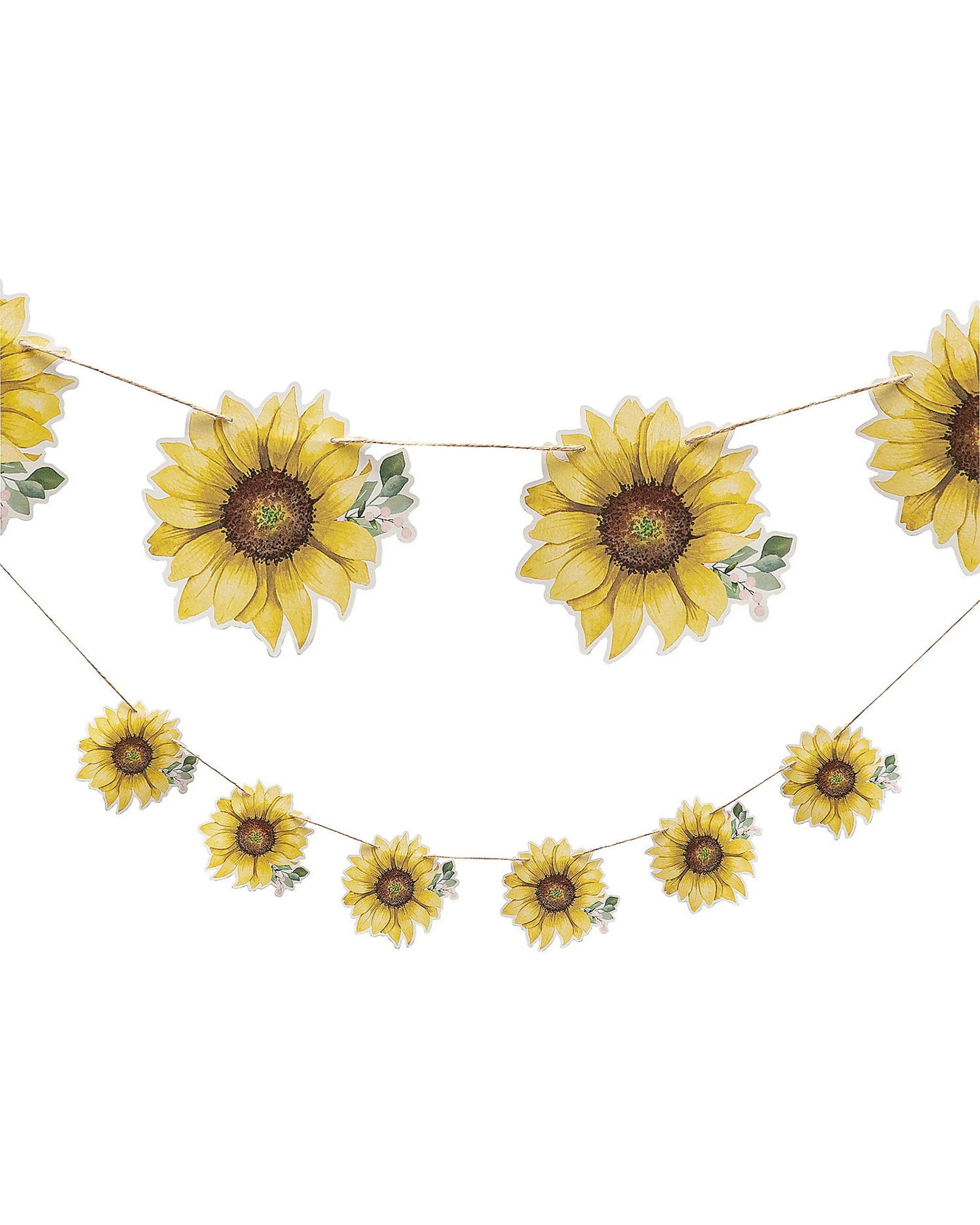 1 Fun Express Sunflower Party Garland Banner - Yellow, 1 of 1
