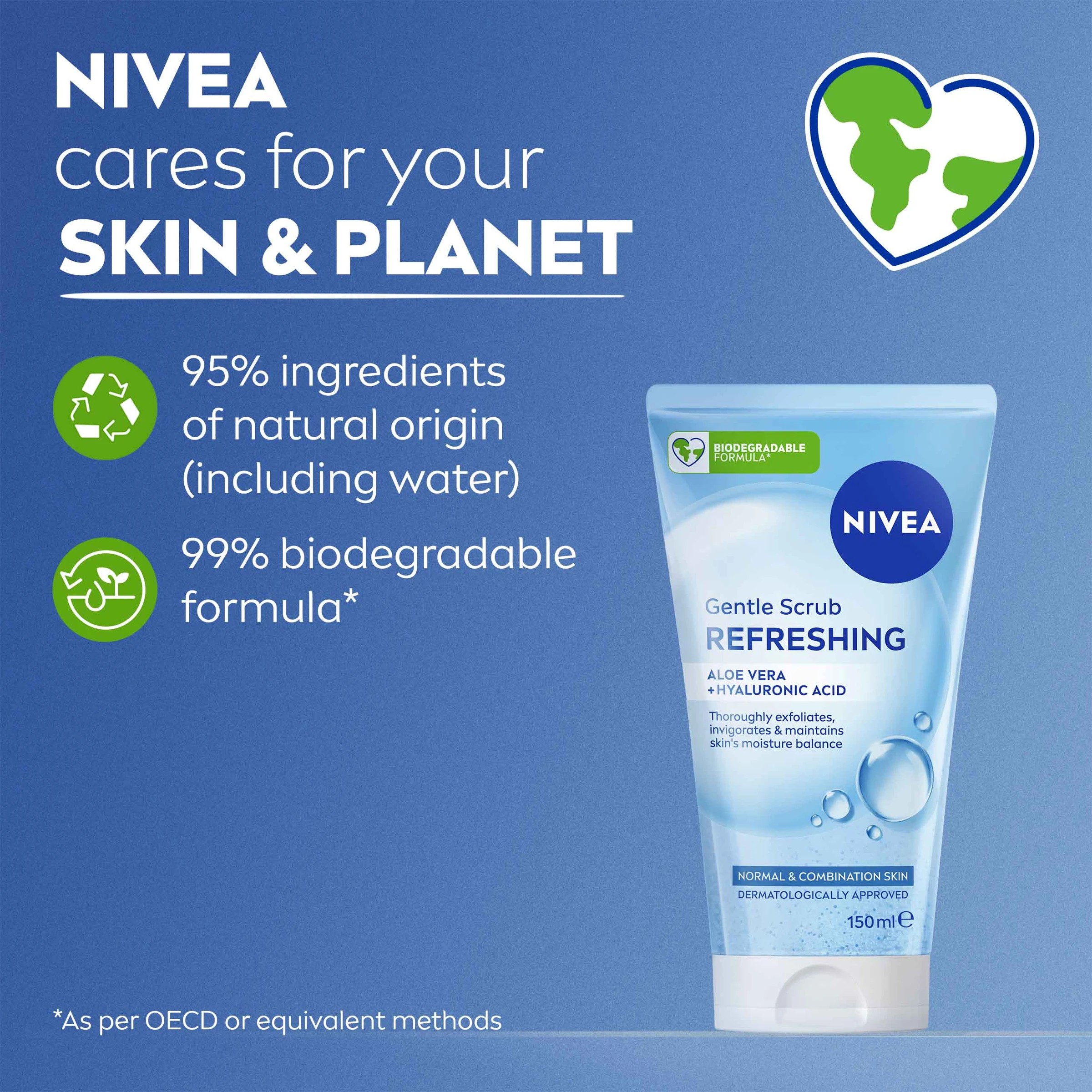 5 NIVEA Refreshing Gentle Scrub 150ml - Aloe Vera & Hyaluronic Acid, 5 of 9