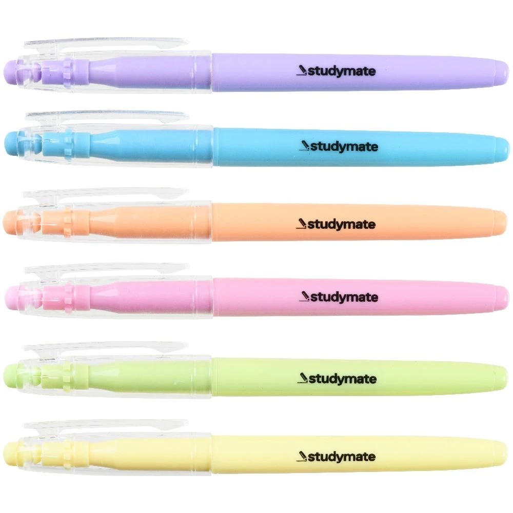 2 Studymate Erasable Chisel Highlighters Assorted 6 Pack, 2 of 3
