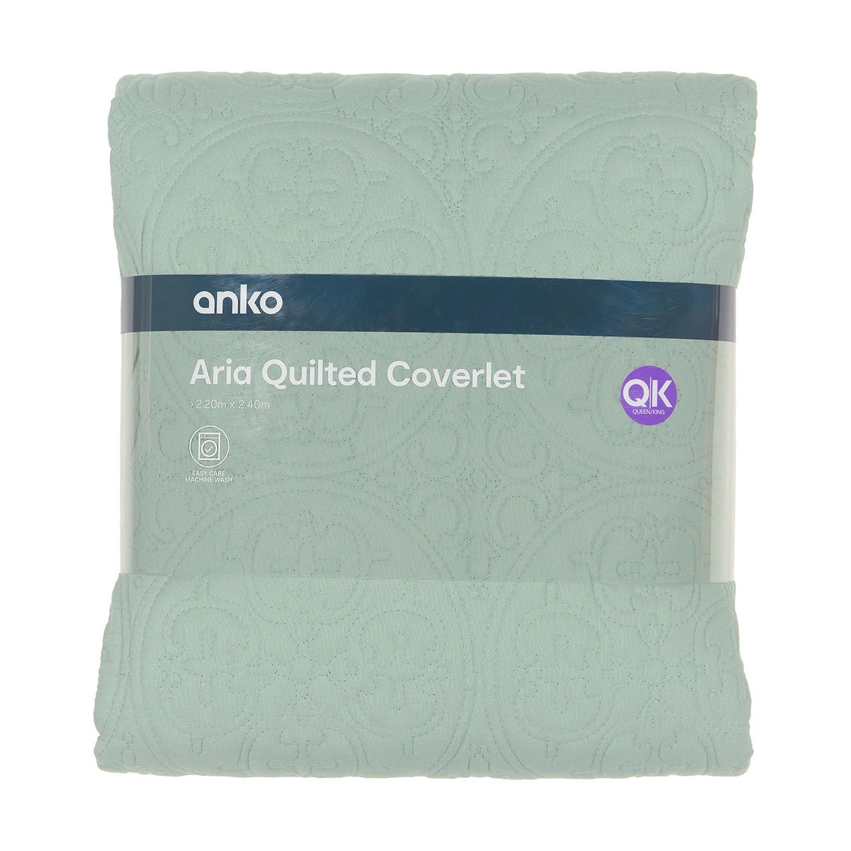 7 Aria Coverlet Set - Queen/King Bed, Sage, 7 of 7