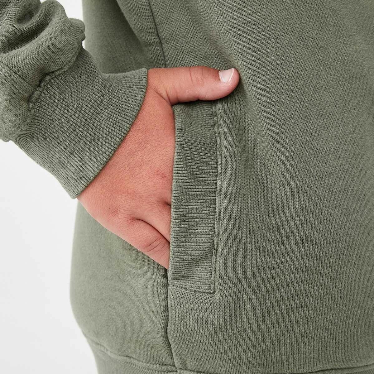 5 Sherpa Lined Zip Through Hoodie Grn 4 Leaf, 5 of 7