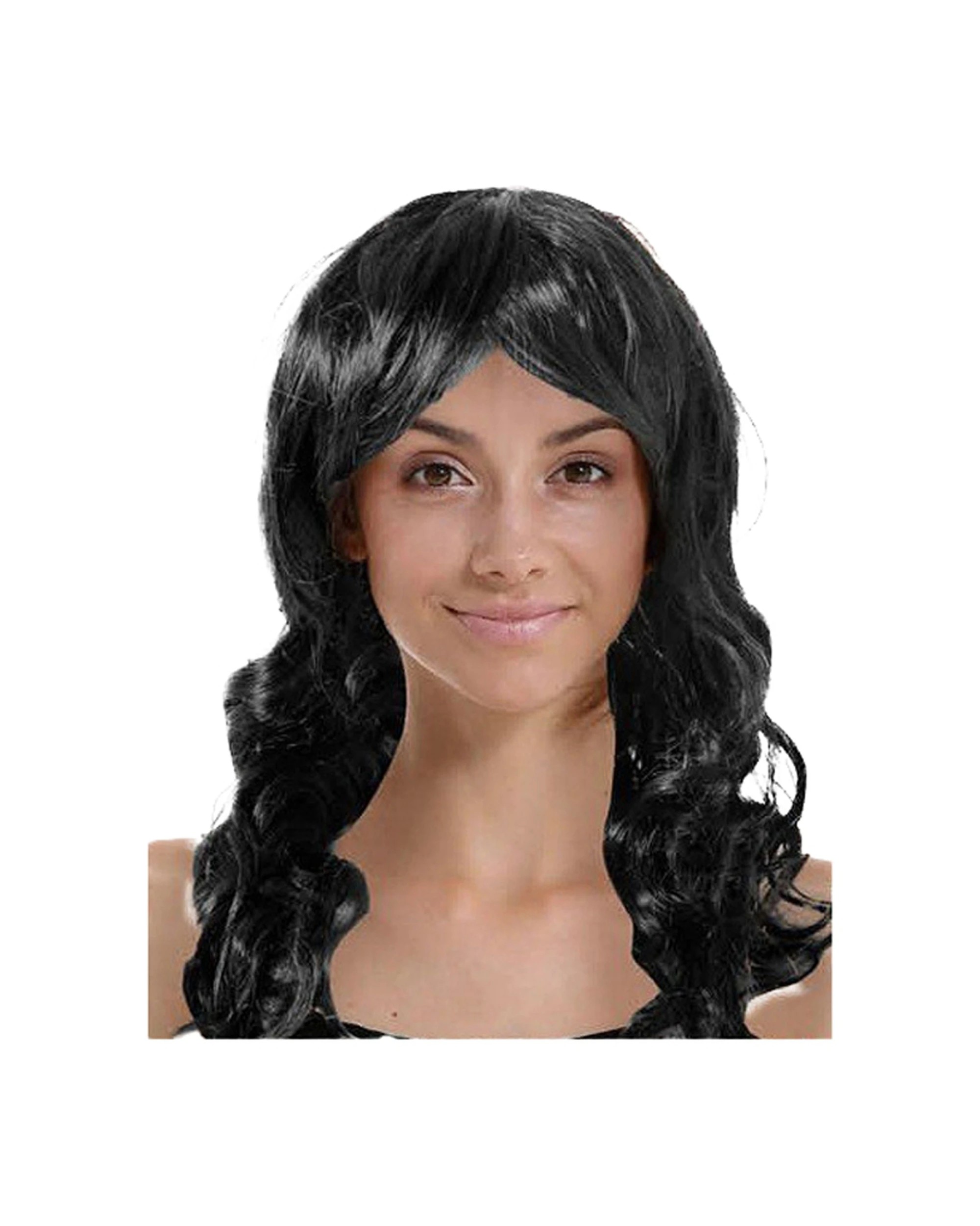 1 JD Party Soft Wavy Synthetic Wig Costume Accessory - Black, 1 of 1
