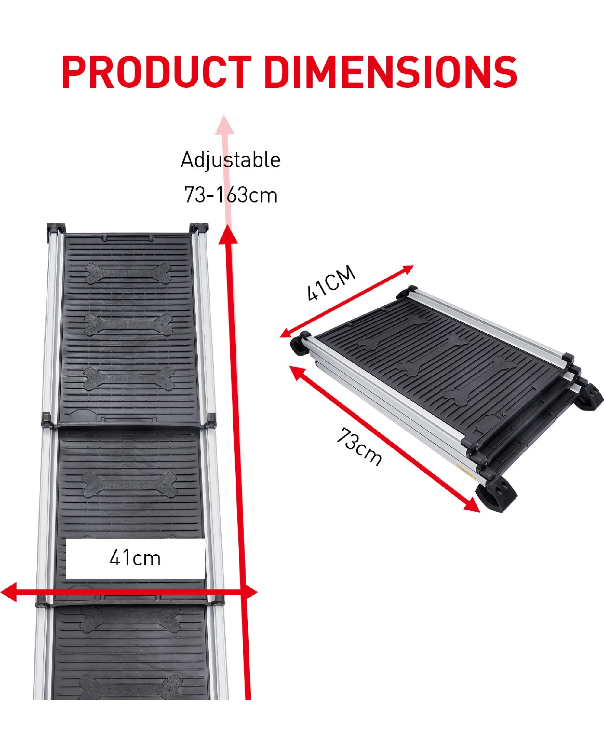 2 Furtastic Heavy-Duty Aluminium Telescopic Dog Pet Ramp, 2 of 4