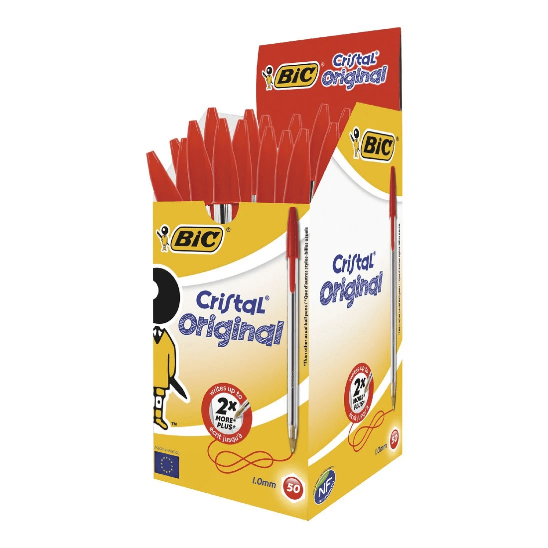 6 BIC Cristal Ballpoint Pens Red 50 Pack, 6 of 6