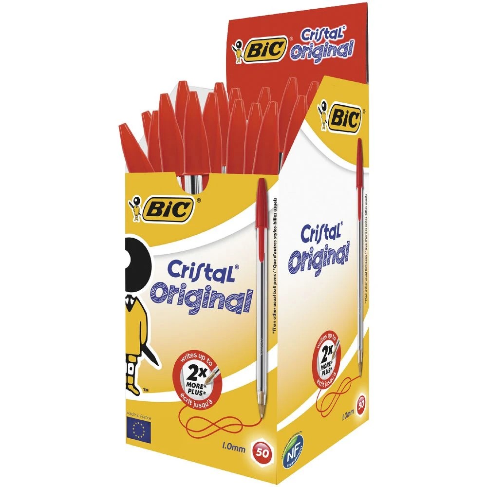 6 BIC Cristal Ballpoint Pens Red 50 Pack, 6 of 6