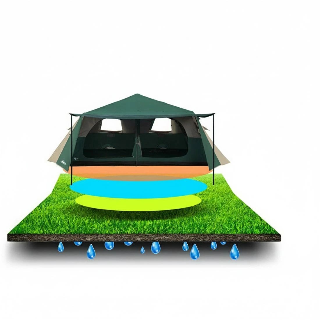 5 Weisshorn Instant Pop up Camping Tent 8 Person Outdoor Hiking Tents Dome - Multi, 5 of 6