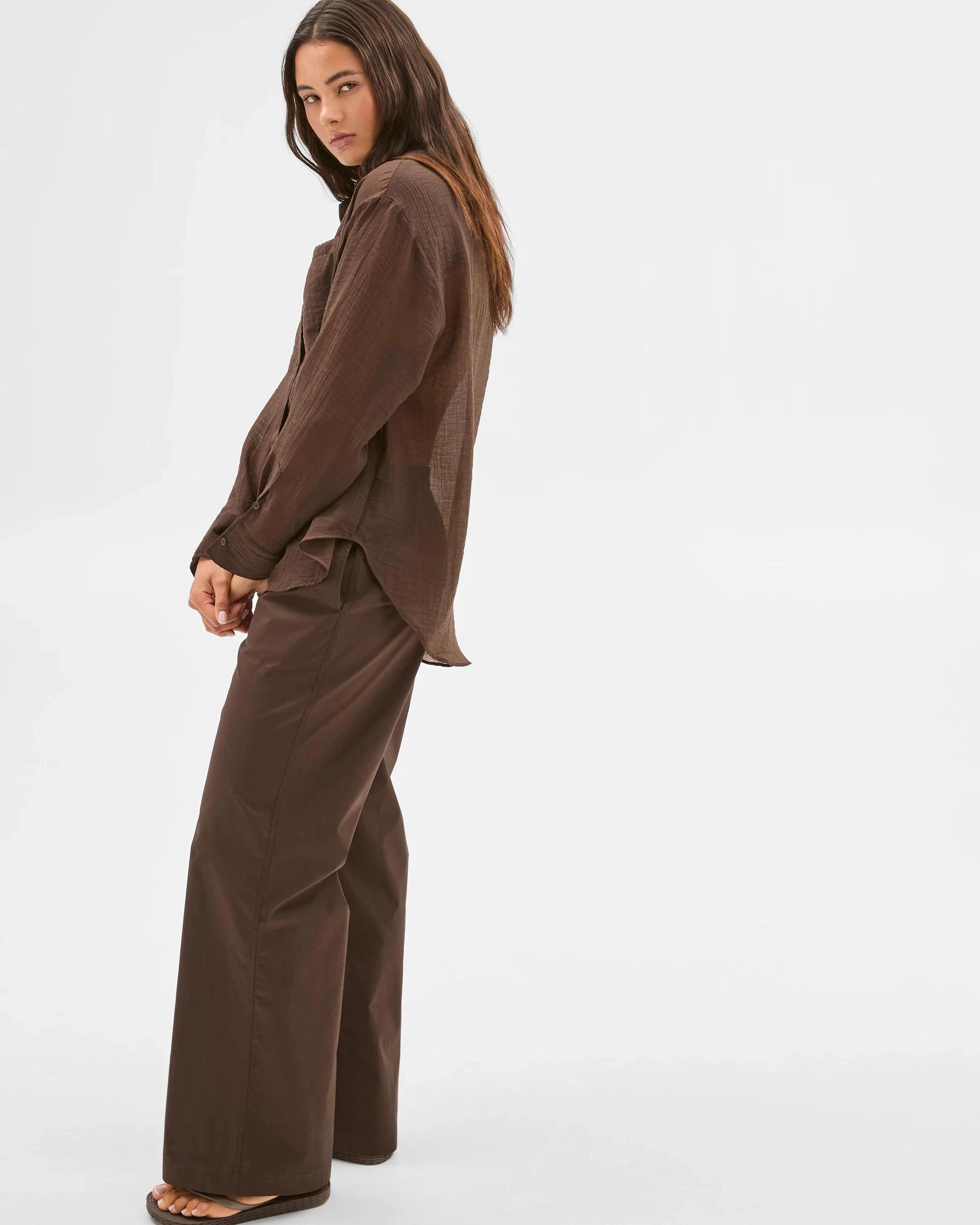 2 Lily Loves Poplin Pants DEEP BROWN, 2 of 6