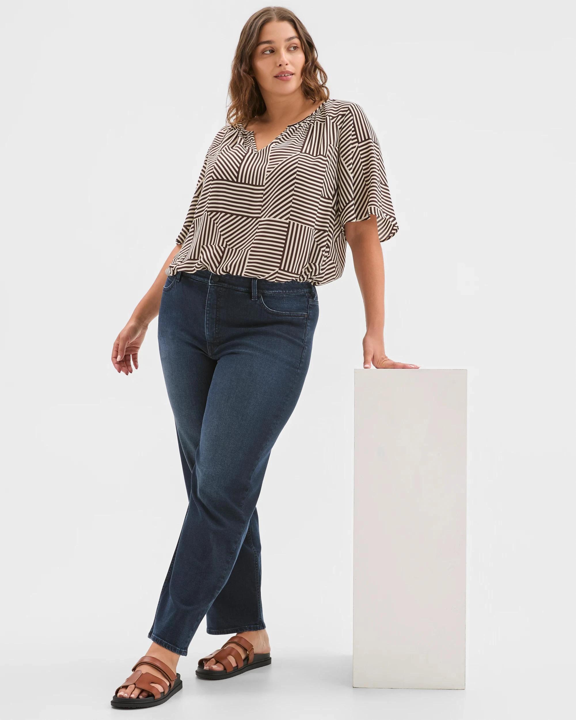 6 Target Curve Plus Size Alexa Denim Full Length Straight Leg Jeans MIDNIGHT, 6 of 6