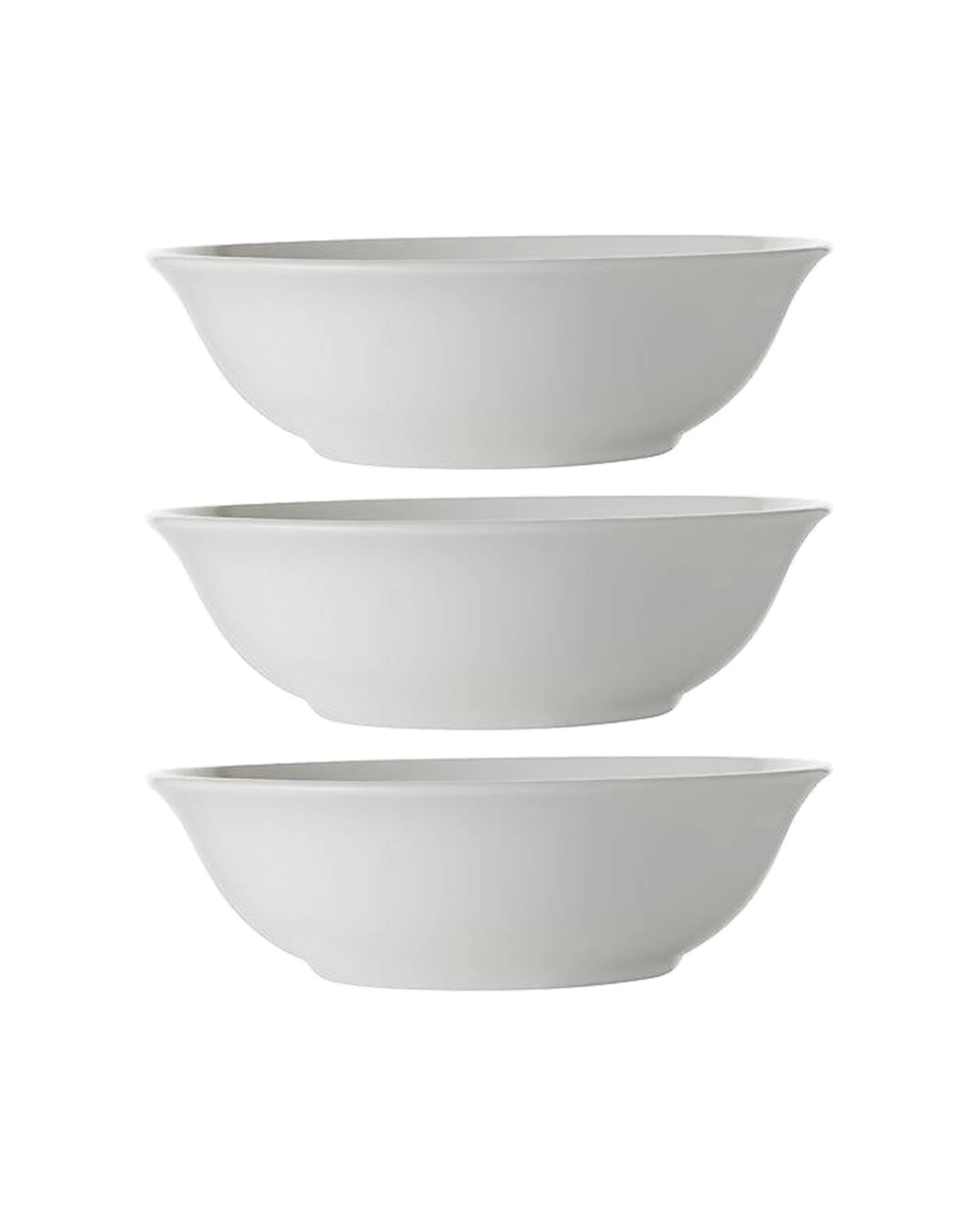 1 Maxwell & Williams 3x Basics Soup Pasta Bowl 20x5.5cm Durable Porcelain Dinnerware Set - White, 1 of 1