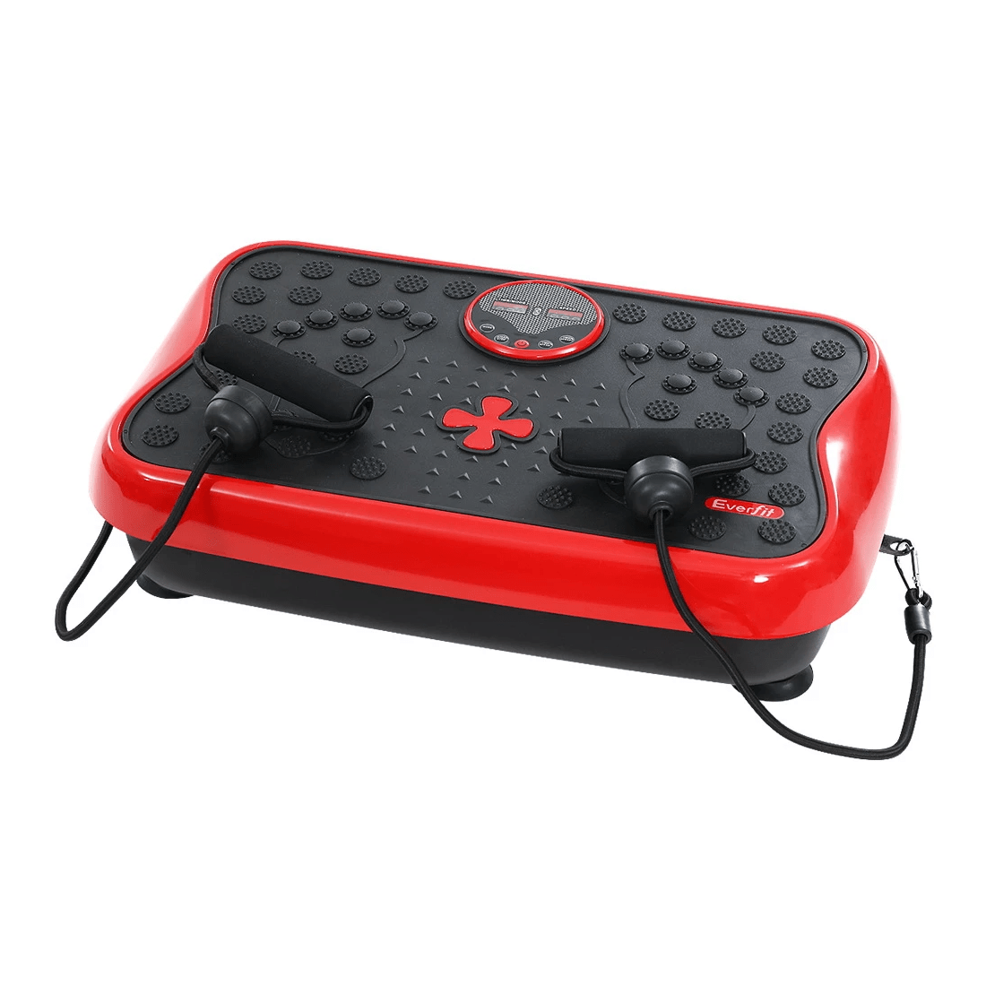1 Everfit Vibration Machine Platform Vibrator with Resistance Rope Home Gym - Red, 1 of 2