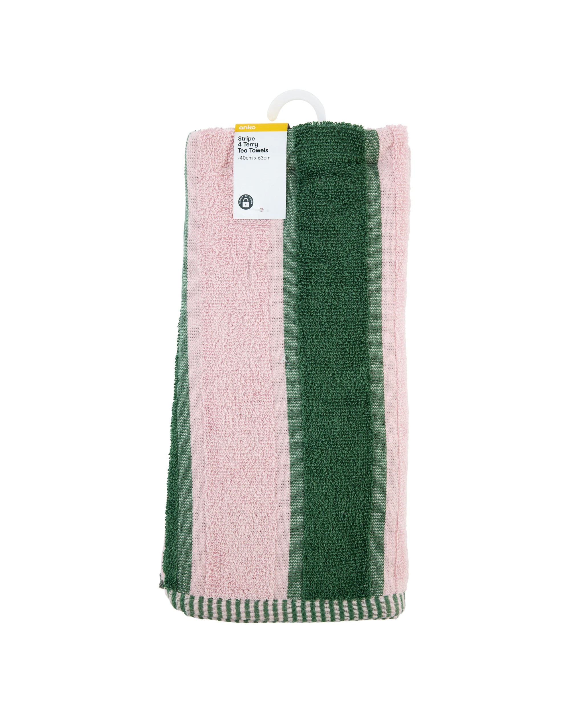 7 4 Pack Pink Stripe Terry Tea Towels, 7 of 7