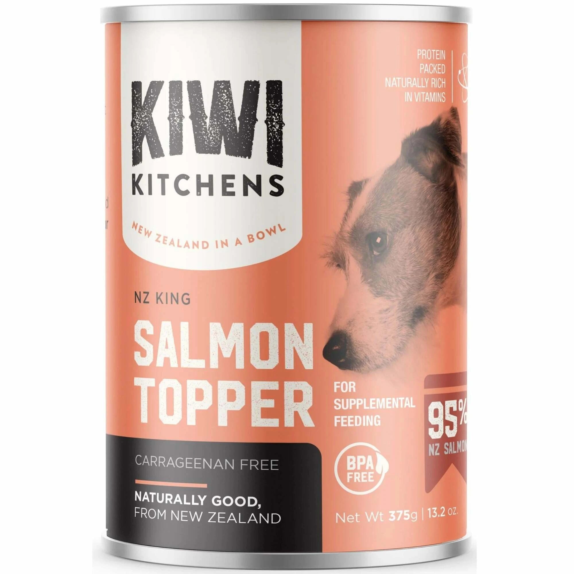 1 Kiwi Kitchens Canned Dog Food Salmon Dinner 9X375g, 1 of 2