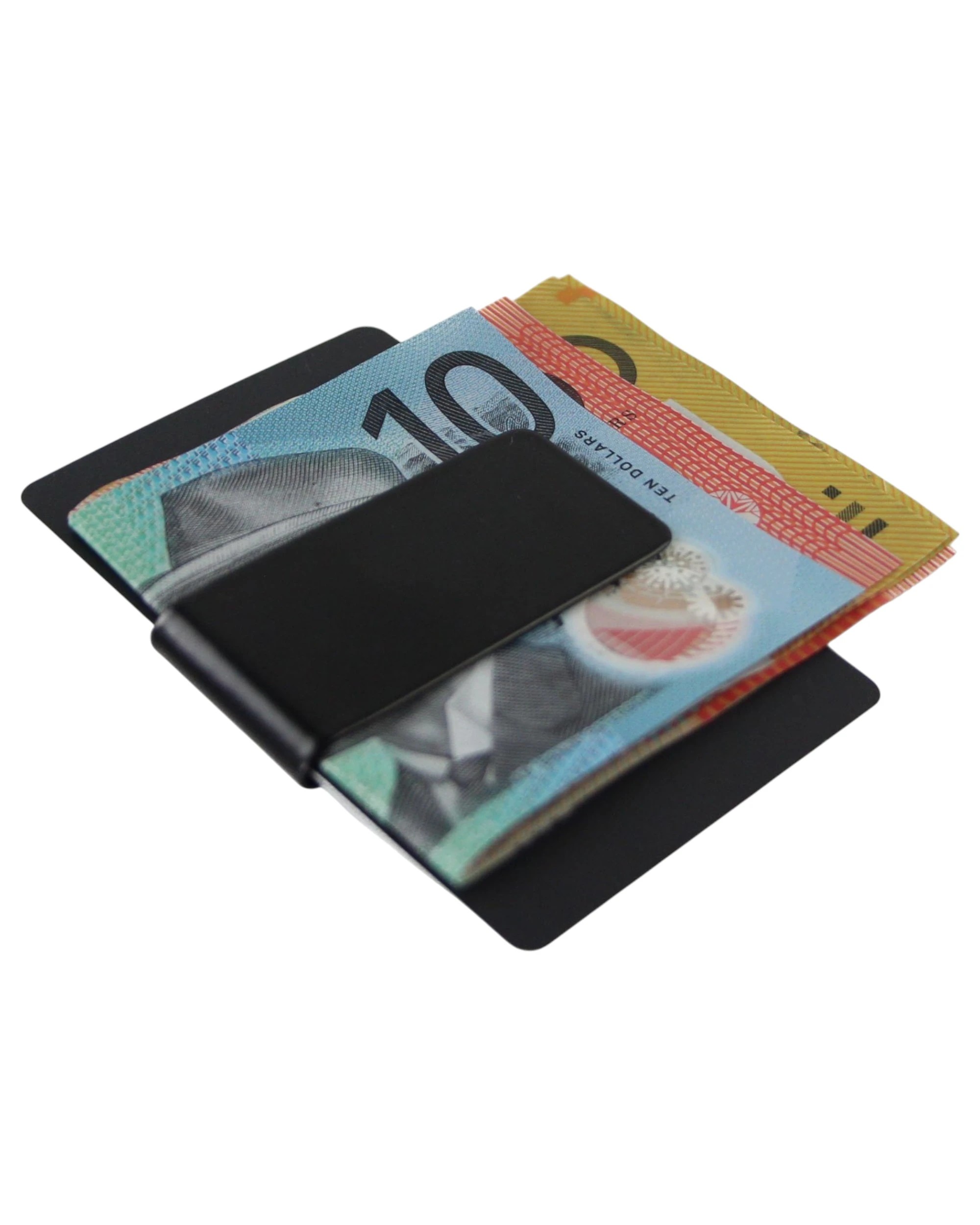 2 Zasel Mens 2.5cms Wide Solid Money Clip - Black - Black, 2 of 3