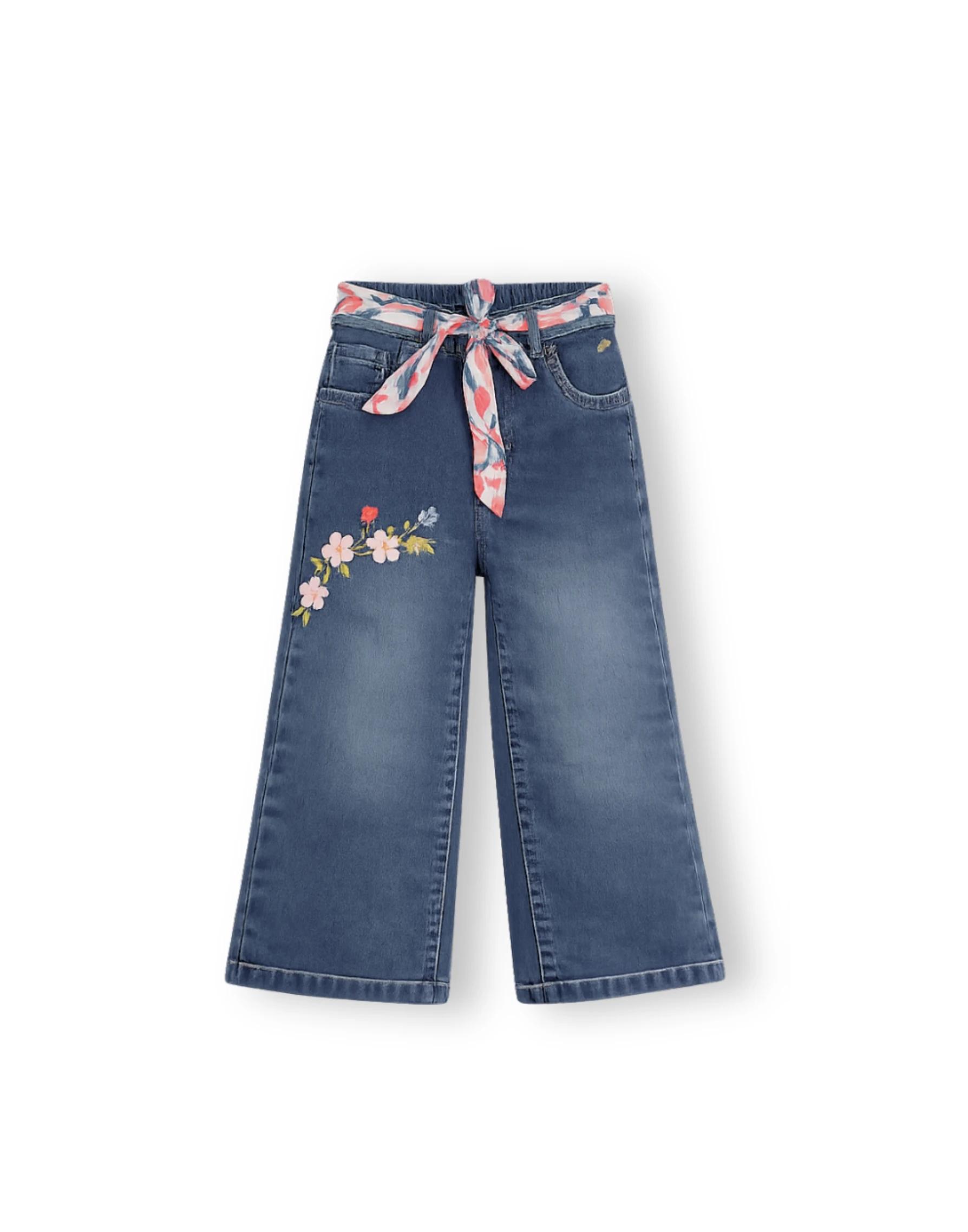 1 Big Softies G & J Floral Embroidered Wide Leg Jeans , 1 of 4