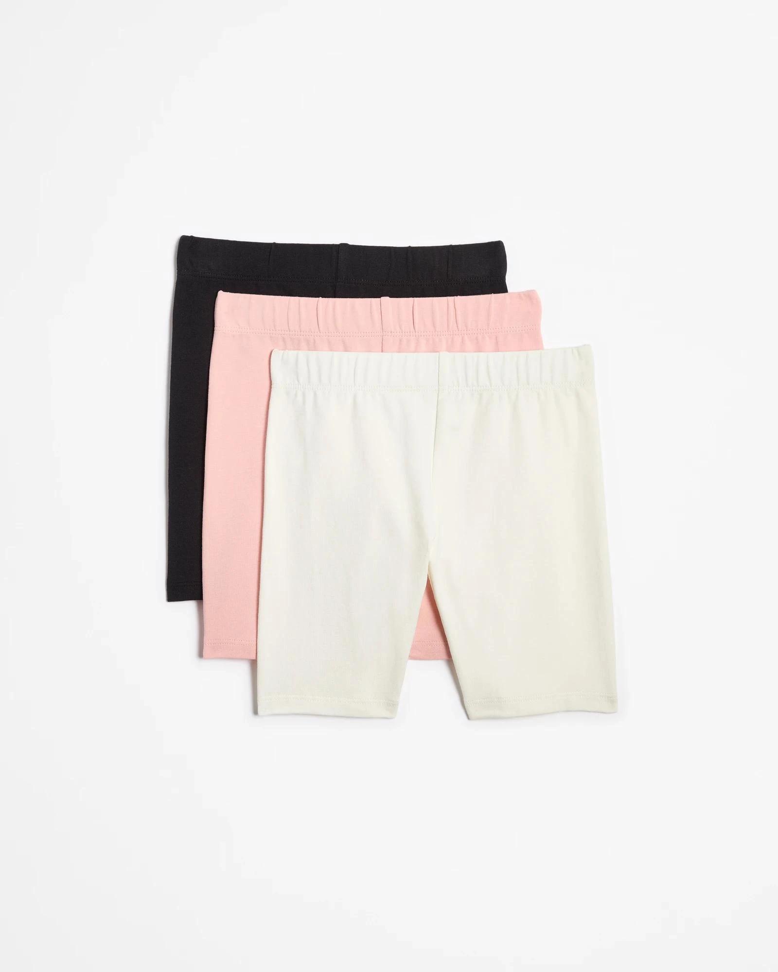 1 Target Kids Australian Cotton Bike Shorts 3 Pack WHITE / PINK, 1 of 5