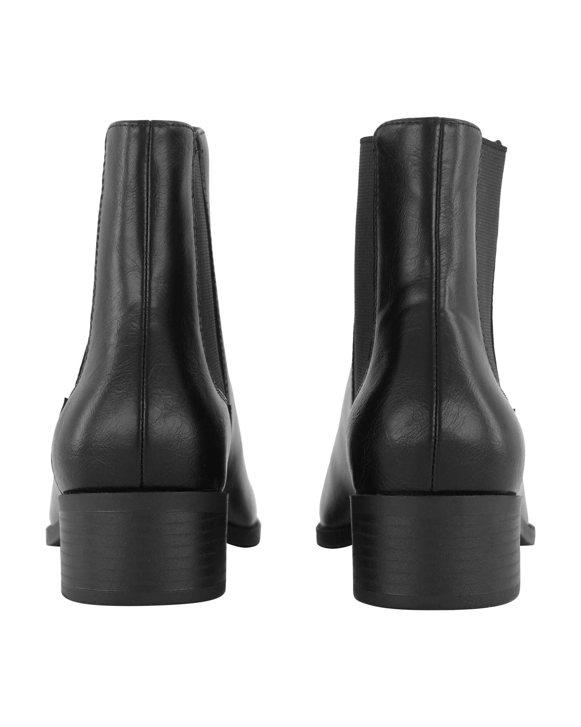 5 Short Block Gusset Boots Black, 5 of 5