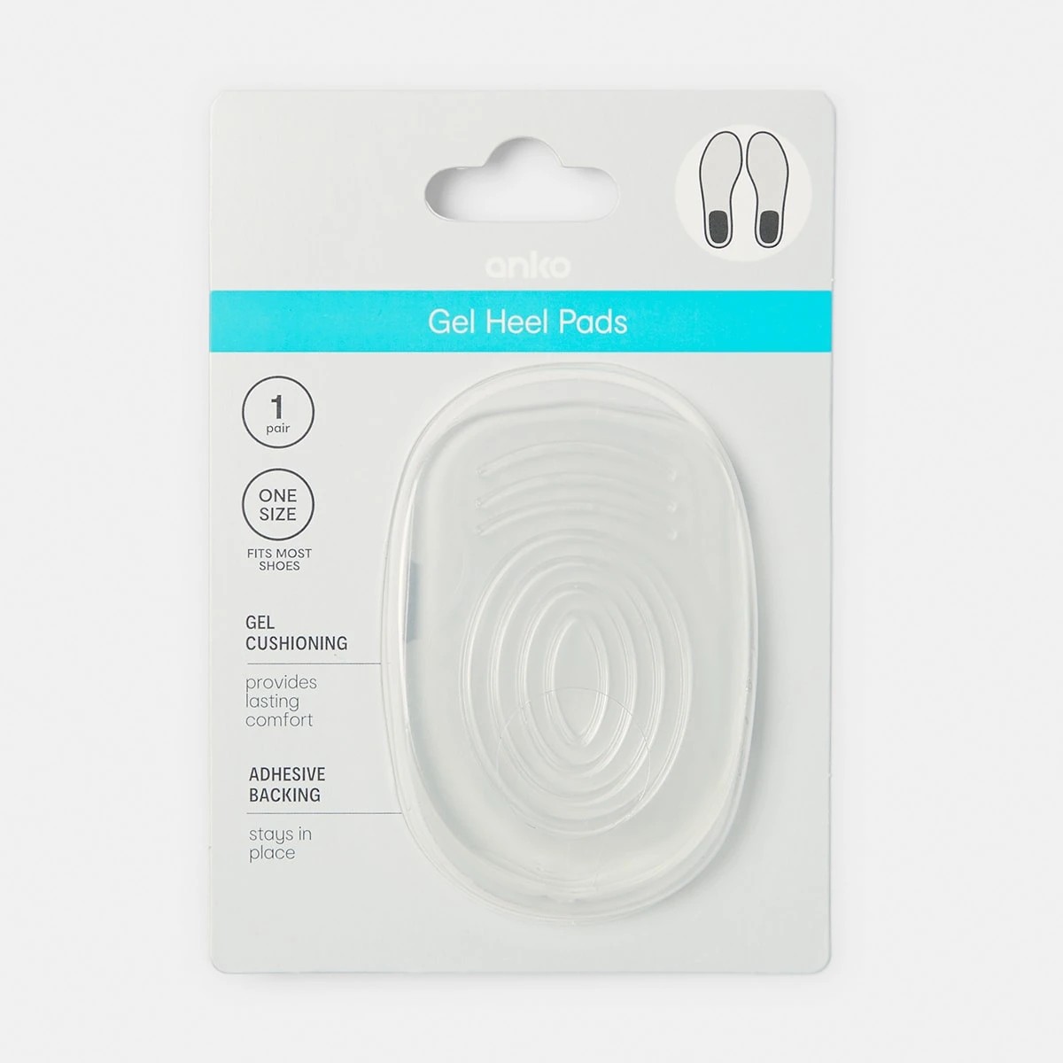 3 Gel Heel Pads - Clear, 3 of 3