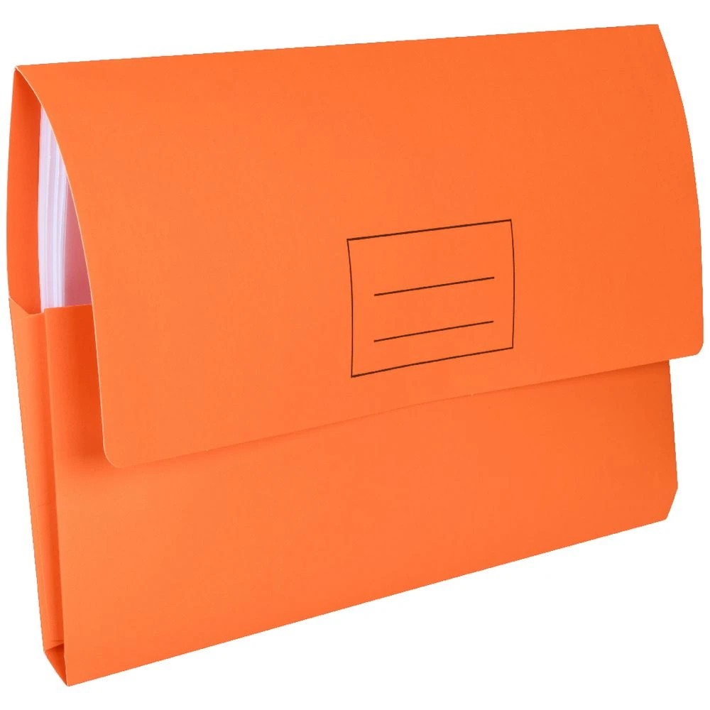 4 J.Burrows Foolscap Document Wallet Orange 10 Pack, 4 of 4