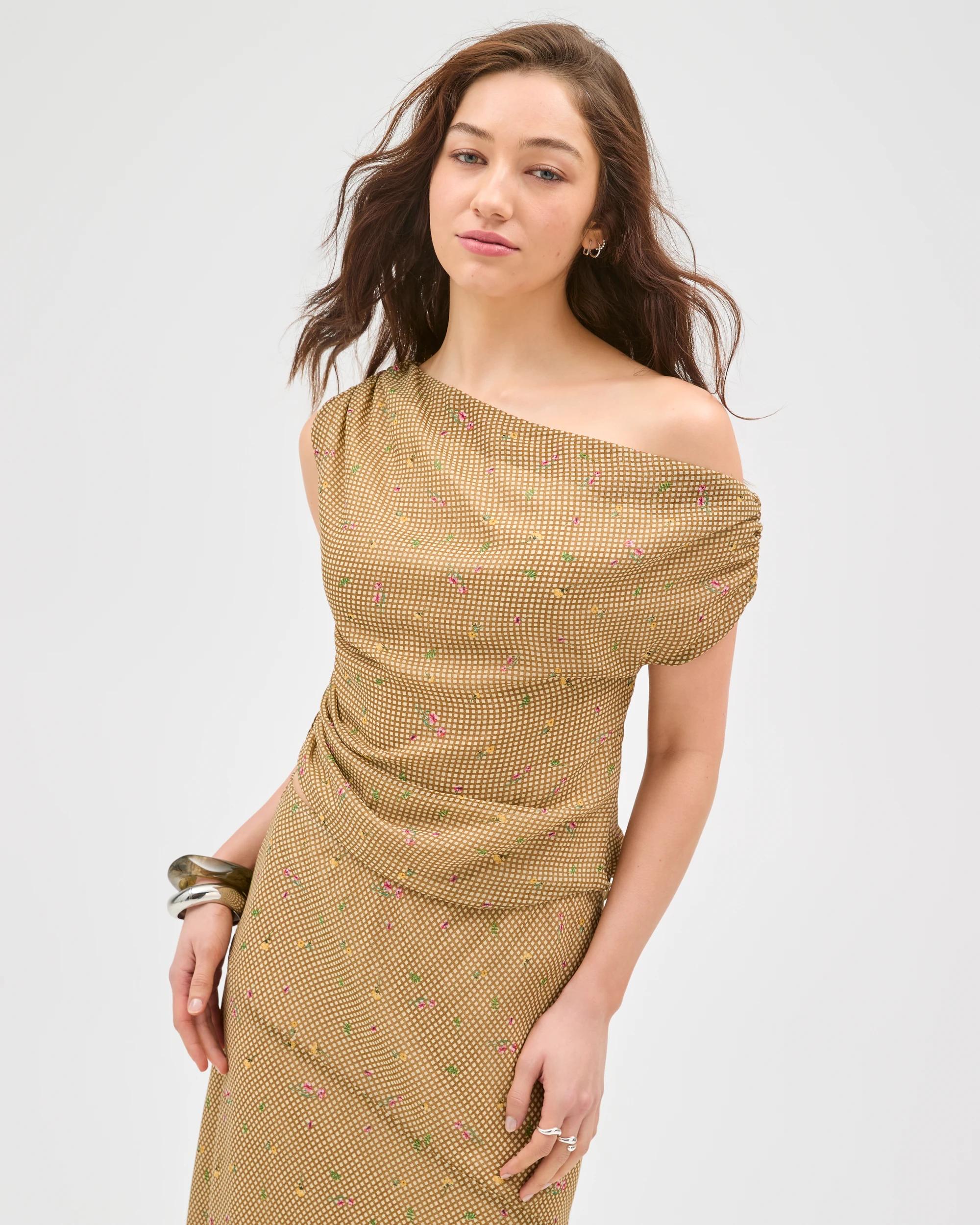 2 Lily Loves Off Shoulder Top GINGHAM DITSY, 2 of 7