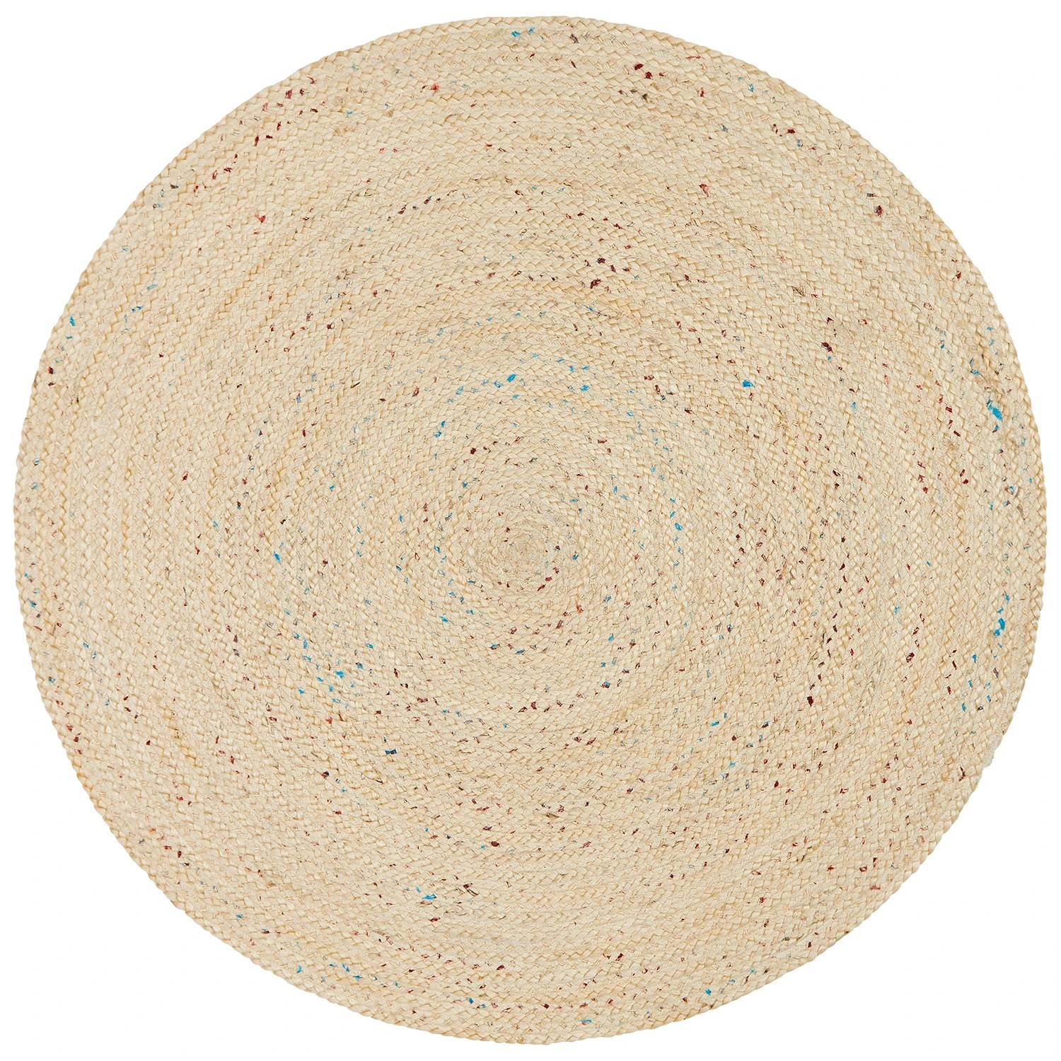 2 Common Ground Rugs Solace Shiva 120x120cm - Small Round Handwoven Jute Rug - Natural, 2 of 6