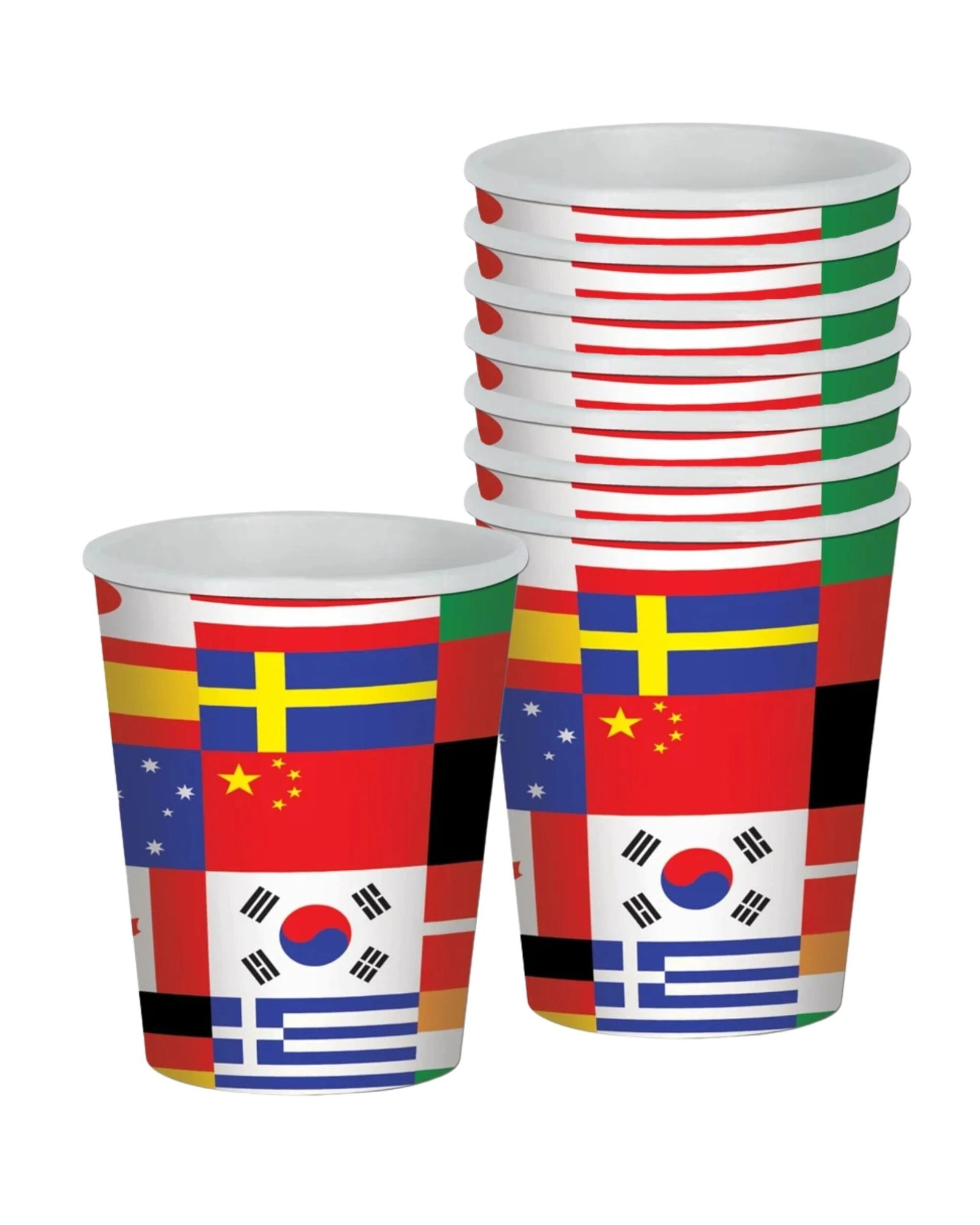 1 Anagram International Flags Paper Cups Pack of 8, 1 of 1