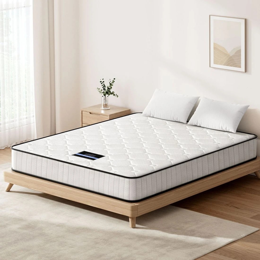 3 Giselle Bedding 21cm Mattress Tight Top Double - Double Bed - White, 3 of 8