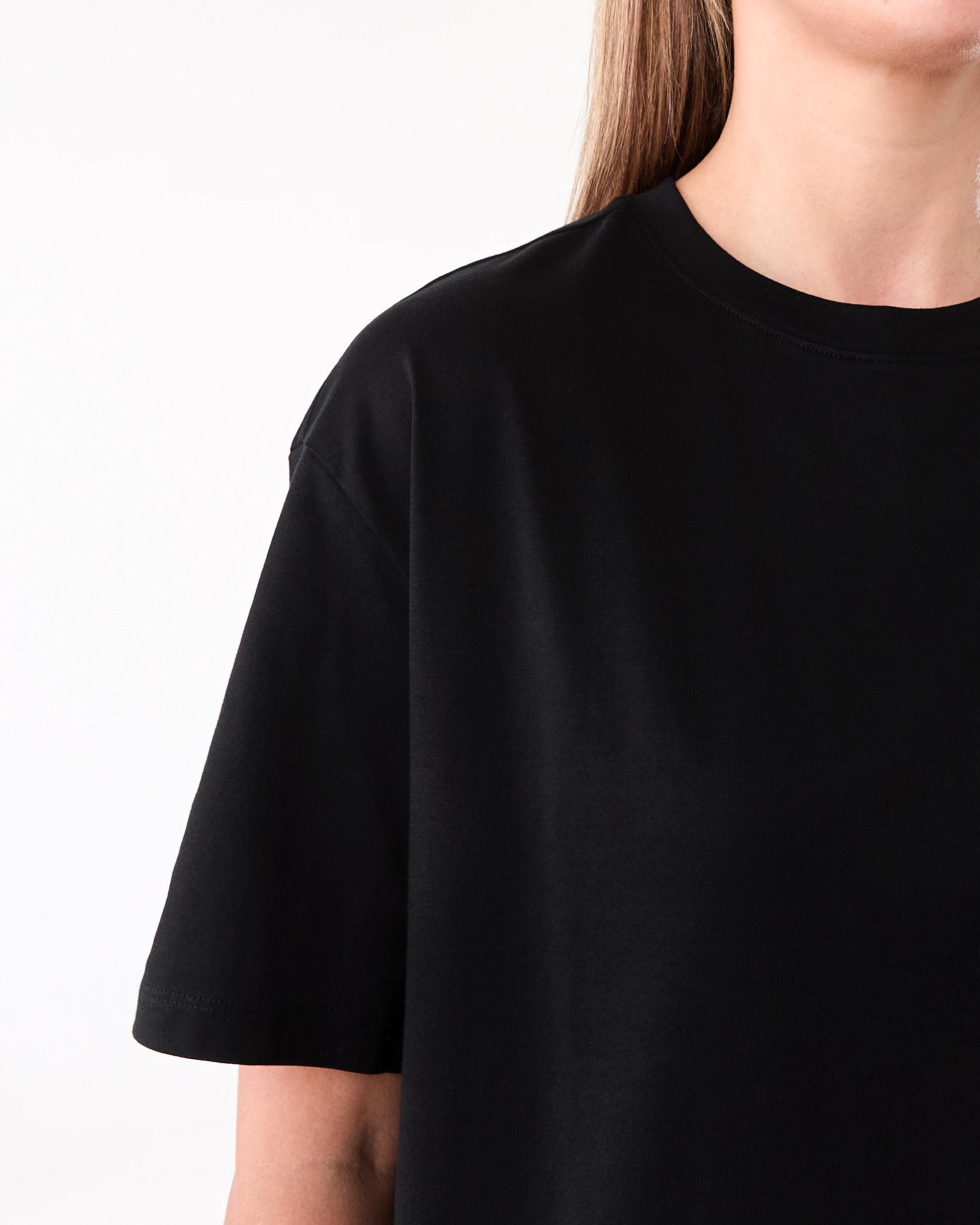 6 Short Sleeve Oversized Boyfriend T-shirt Black, 6 of 6
