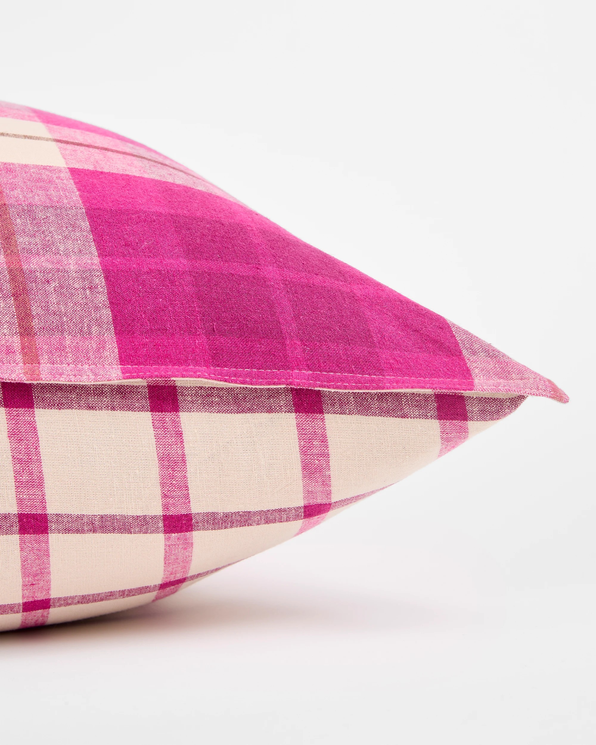 2 Target Aster Check Linen/Coton European Pillowcase - One Size - Pink, 2 of 4