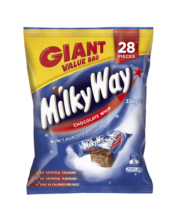 28 Piece Milky Way Chocolate Whip Giant Value Bag 336g