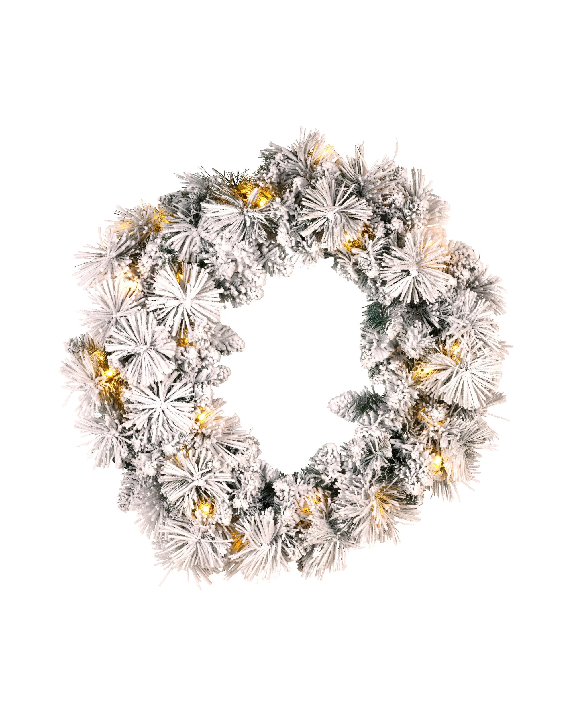 4 Christabelle 61cm Christmas Wreath Snowy Dorset Pine With Multi-function Led Lights Tree Door Decoration Ornament, 4 of 7
