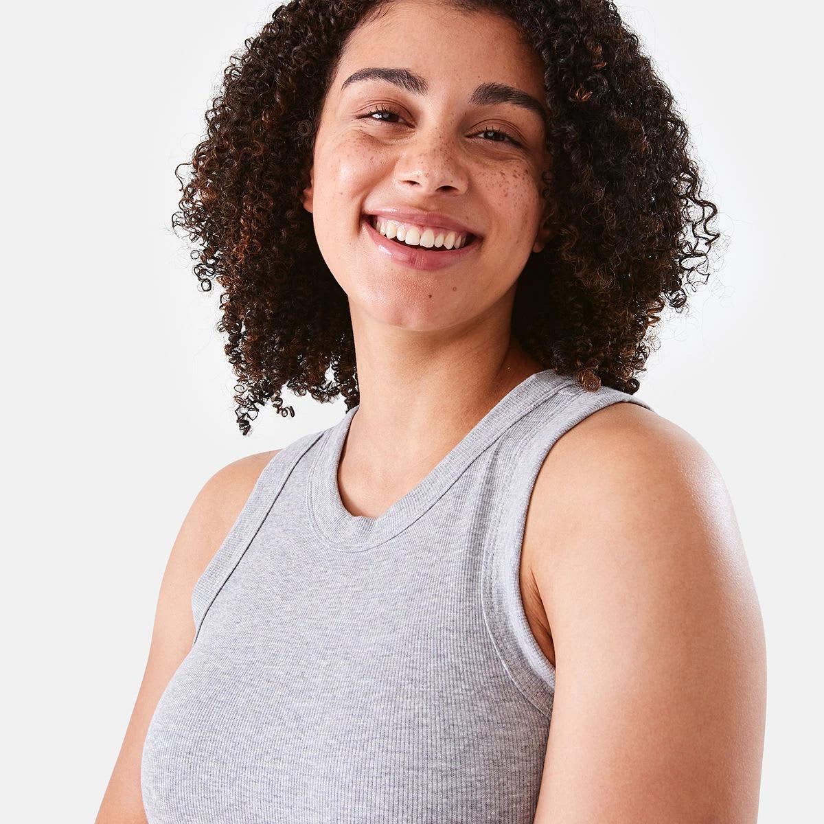 4 Sleeveless Rib Tank Ash Marl, 4 of 6