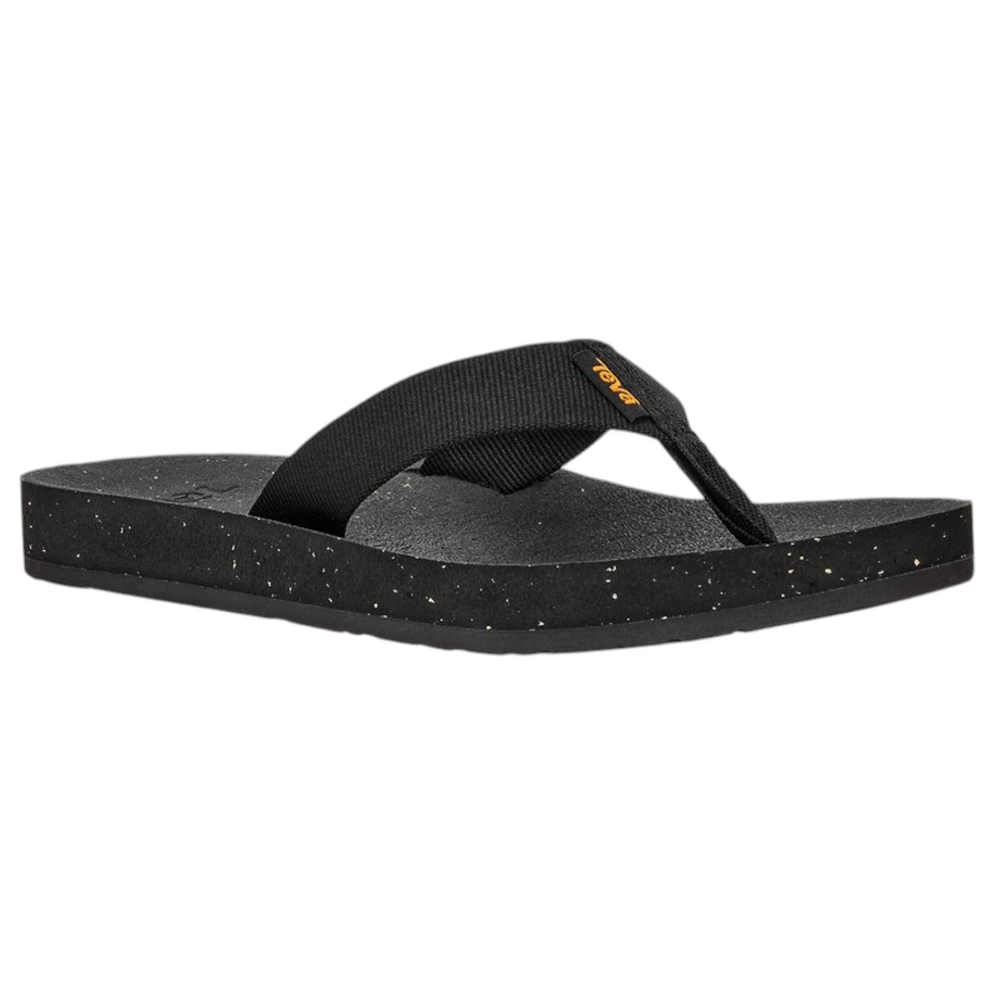 2 Teva Womens Reflip Slip On Sandals Thongs BLACK/BLACK, 2 of 6