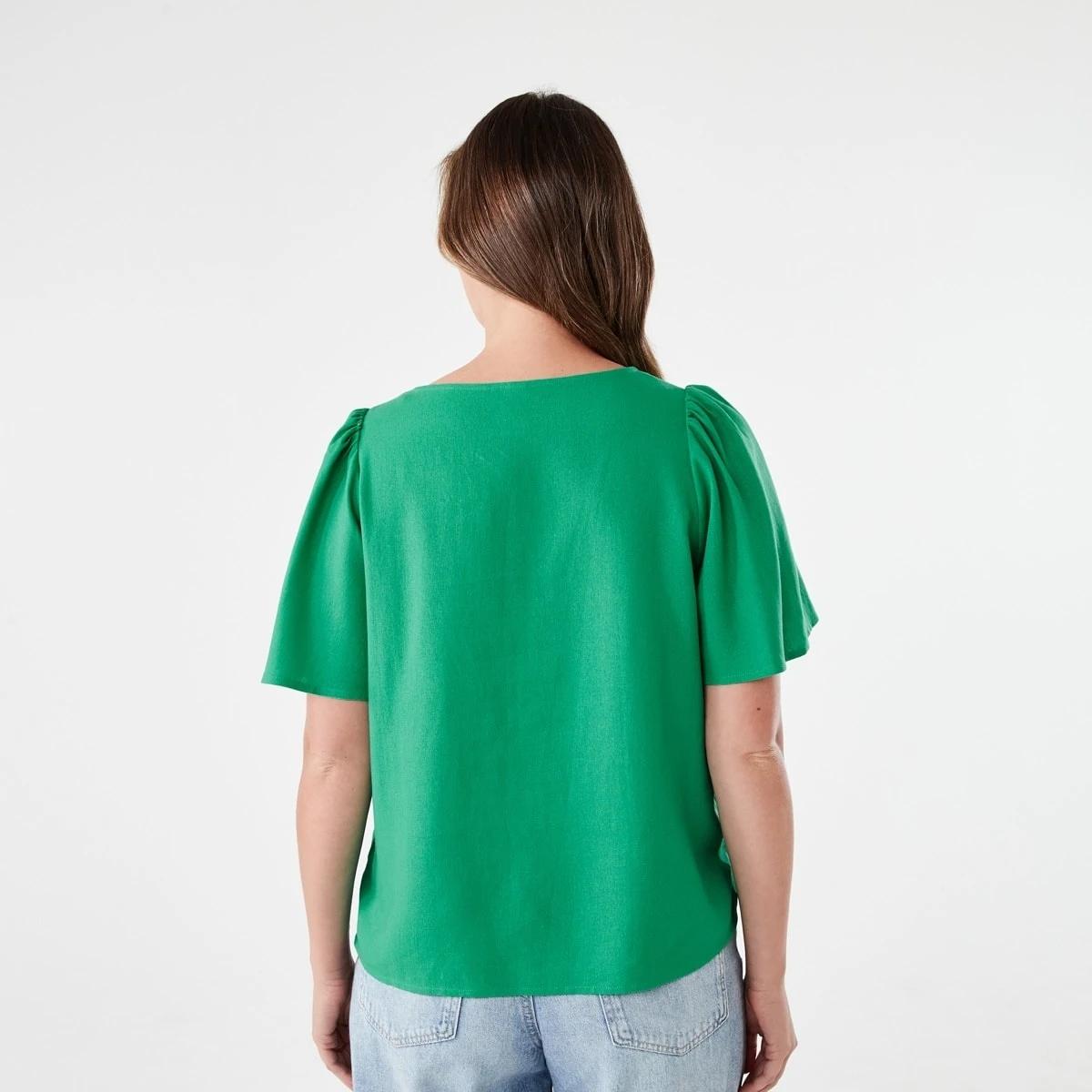 3 Short Sleeve Flutter Top SIMPLY GREEN, 3 of 6