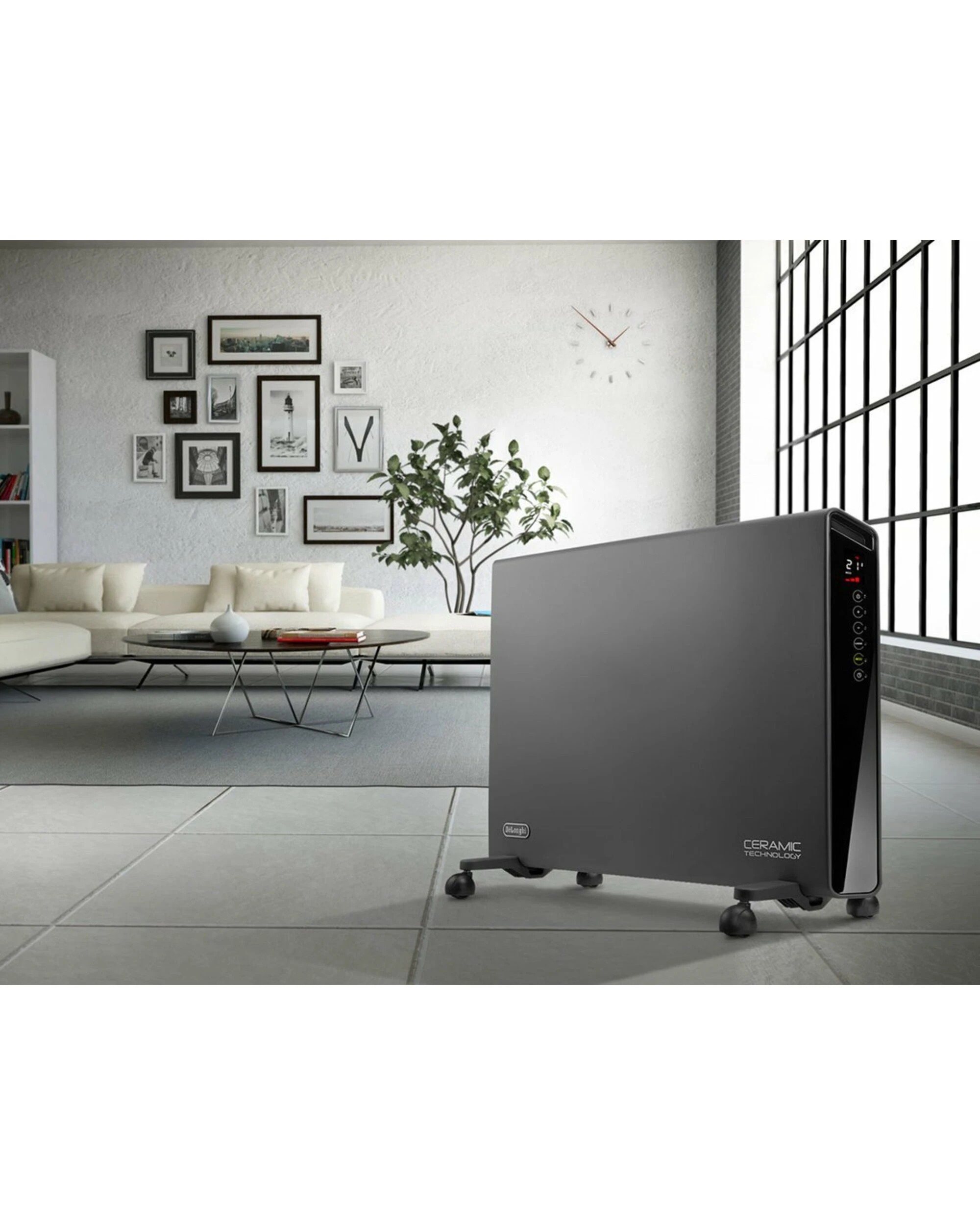 4 De'Longhi Electric Convector Heater Dark Grey, 4 of 5