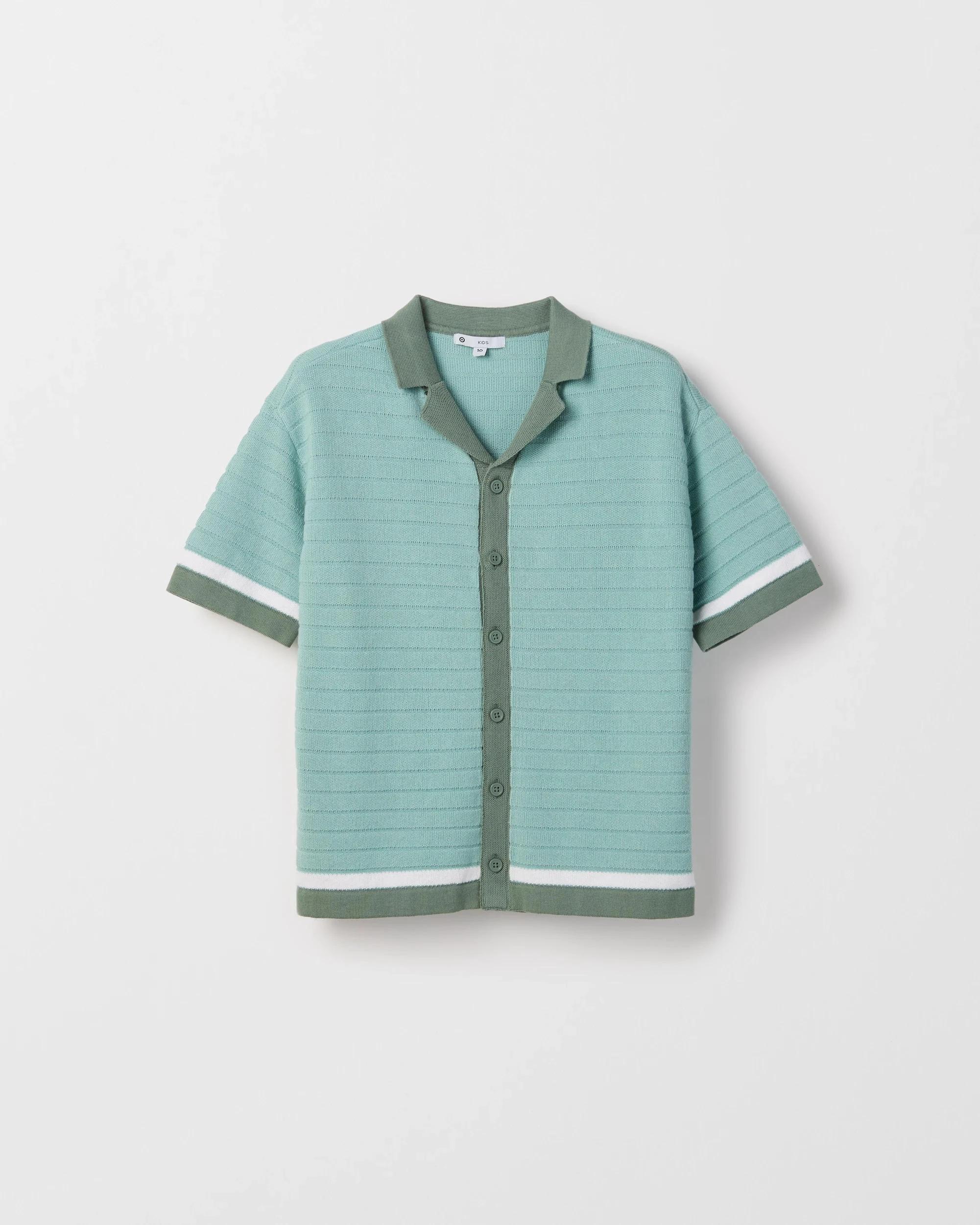 1 Target Australian Cotton Knit Short Sleeve Shirt GREEN, 1 of 3