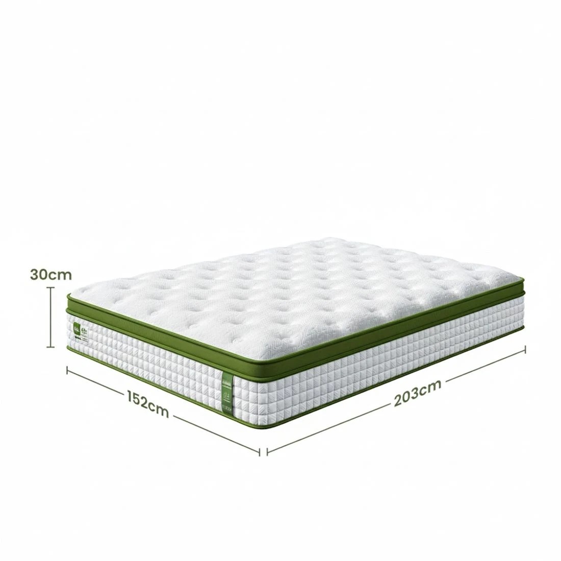 4 BedStory Queen Mattress 30cm Medium Firm Hybrid Mattress for Pressure Relief Motion Isolation - White, 4 of 6
