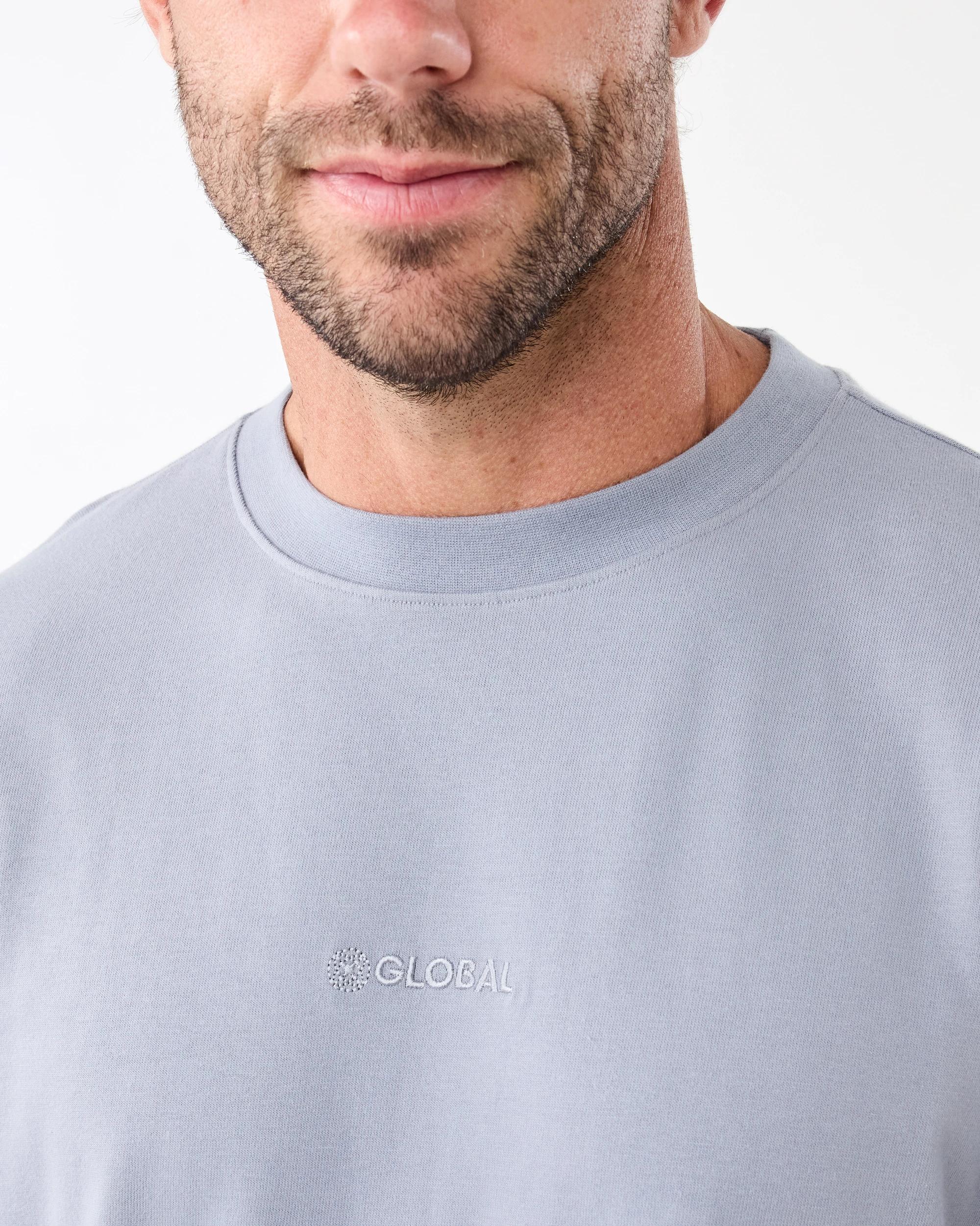 5 Oversized Heavyweight T-shirt Blu Cloud, 5 of 6