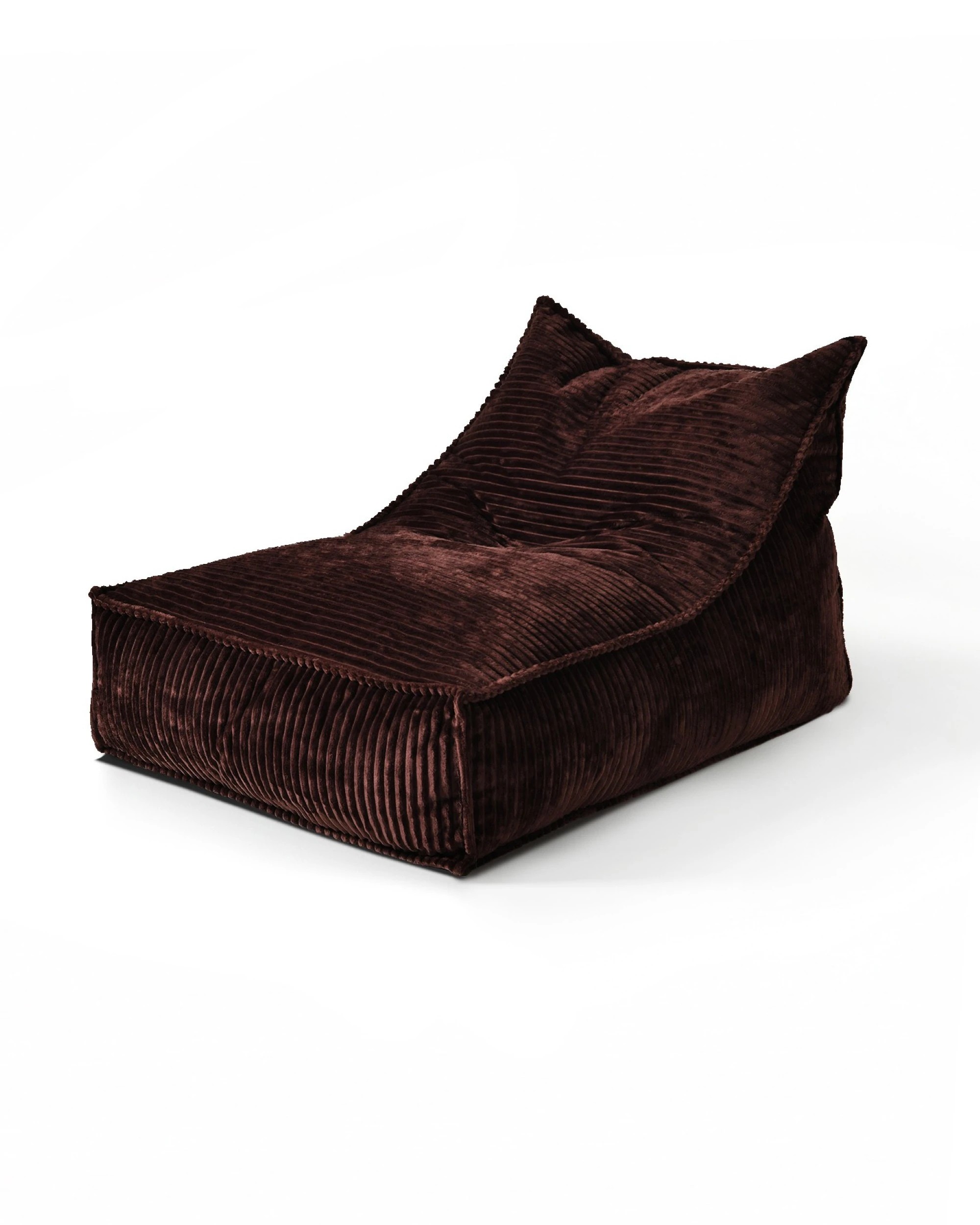2 Cadence & Co. Wilde Ribbed Luxe Fleece Bean Bag Lounge Cover - Chestnut Brown, 2 of 7