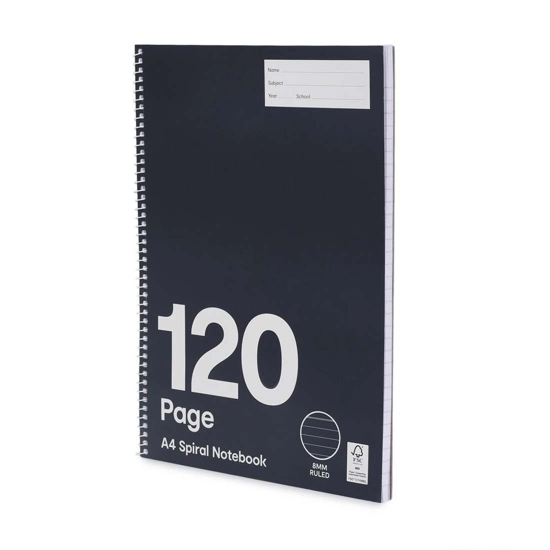 3 5 Pack 120 Page A4 Spiral Notebook - Black, 3 of 5