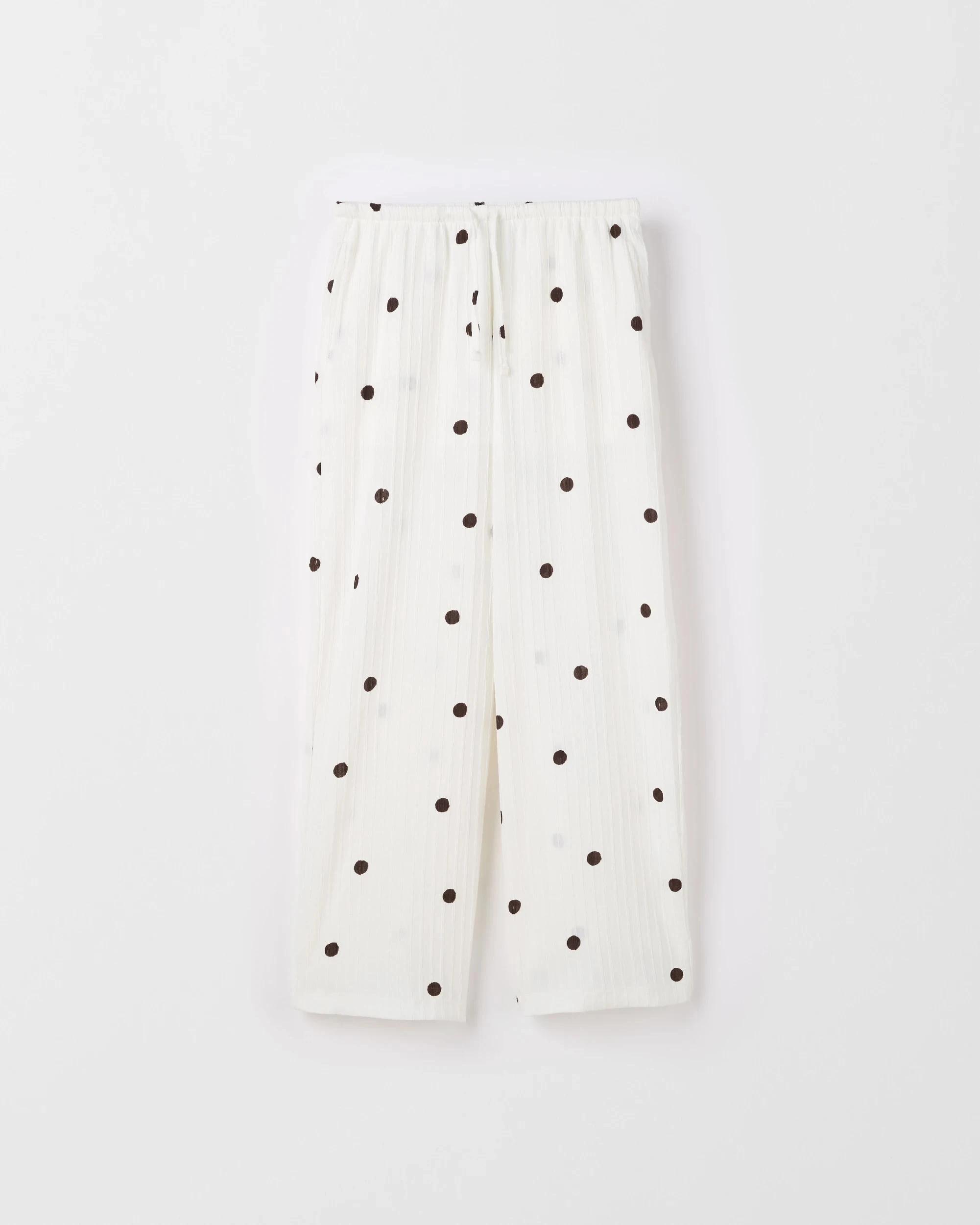 6 Target Kids Wide Leg Textured Pants SPOT WHITE, 6 of 7