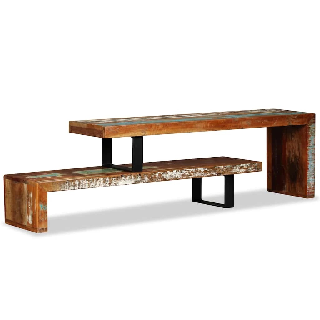 1 Vidaxl Tv Stand Solid Reclaimed Wood - Brown, 1 of 10