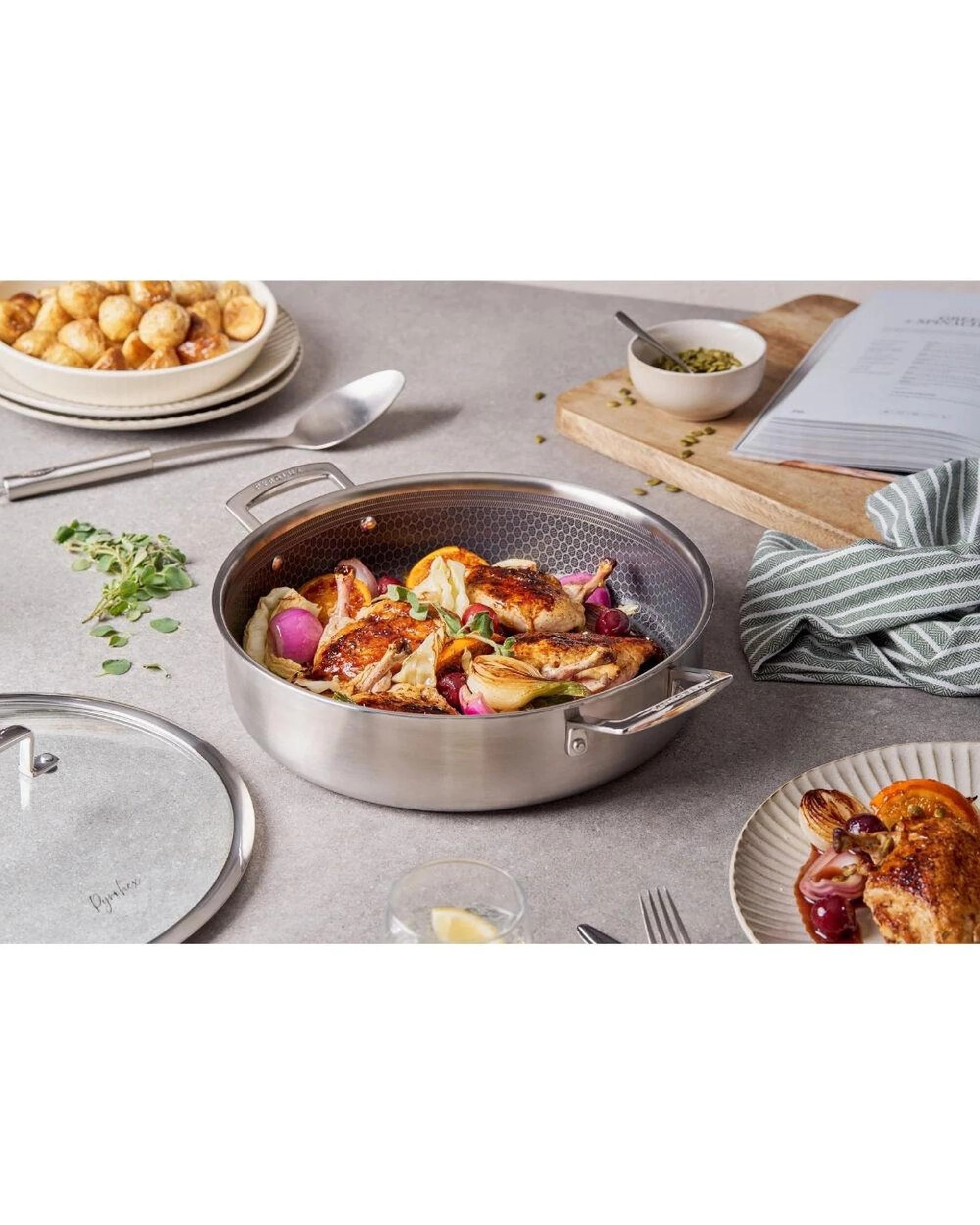 2 Pyrolux Pyrohex 30cm  5L Chef Pan With Lid, 2 of 4