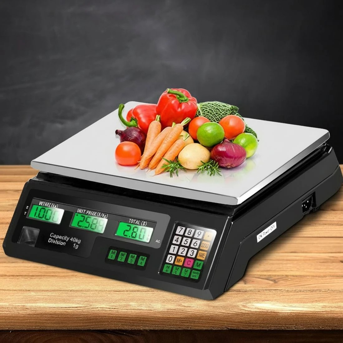 6 Emajin Scales Digital Kitchen 40KG Weighing Scales Platform Scales LCD - Black, 6 of 6