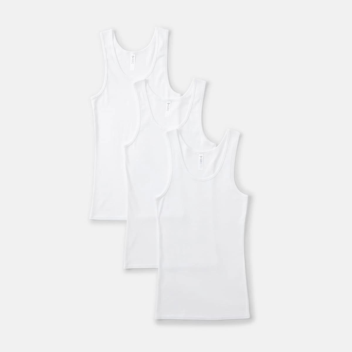 1 3 Pack Essential Cotton Tank White, 1 of 9